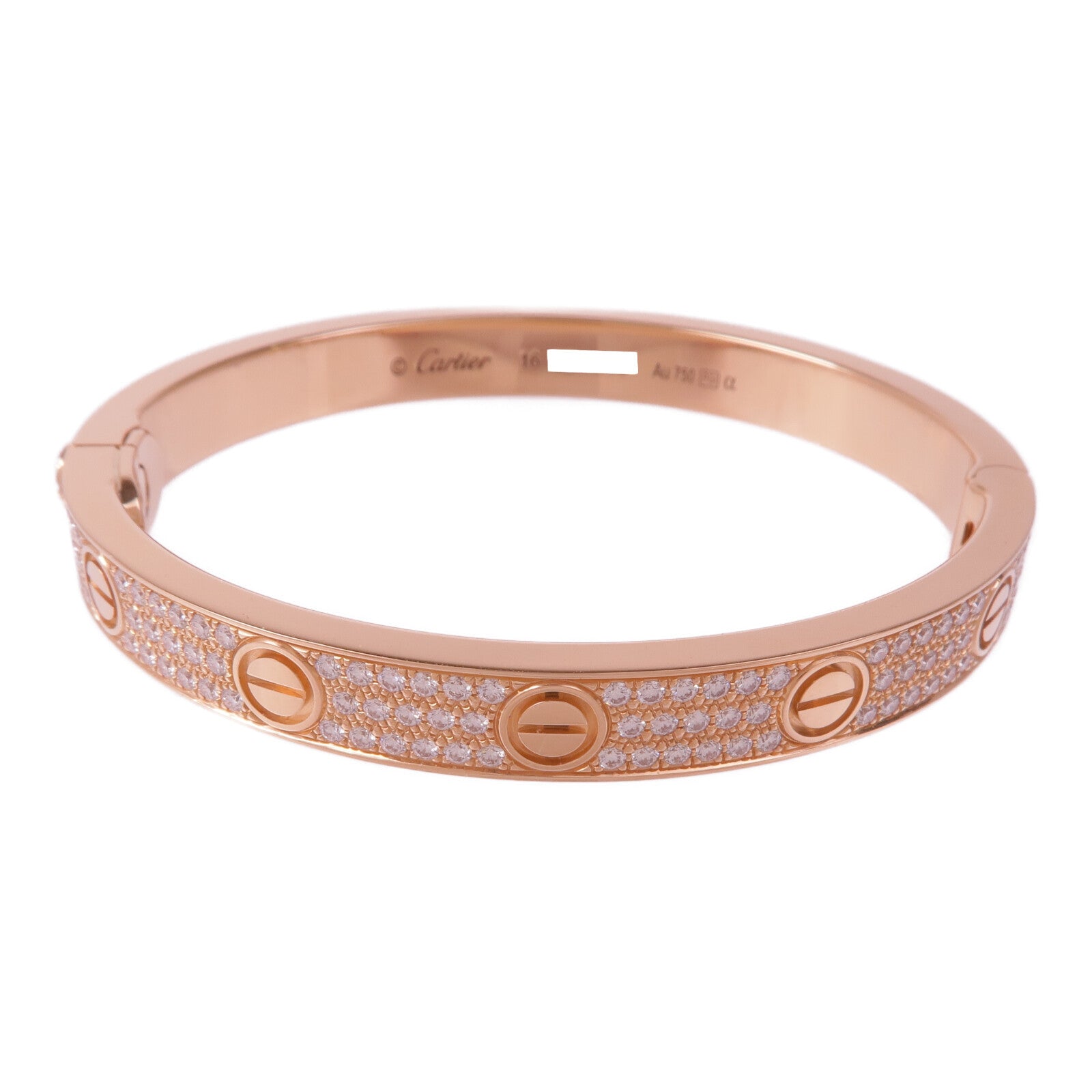CARTIER 【激減優惠】18K玫瑰金Love Bracelet鑽石手鐲Cartier#16