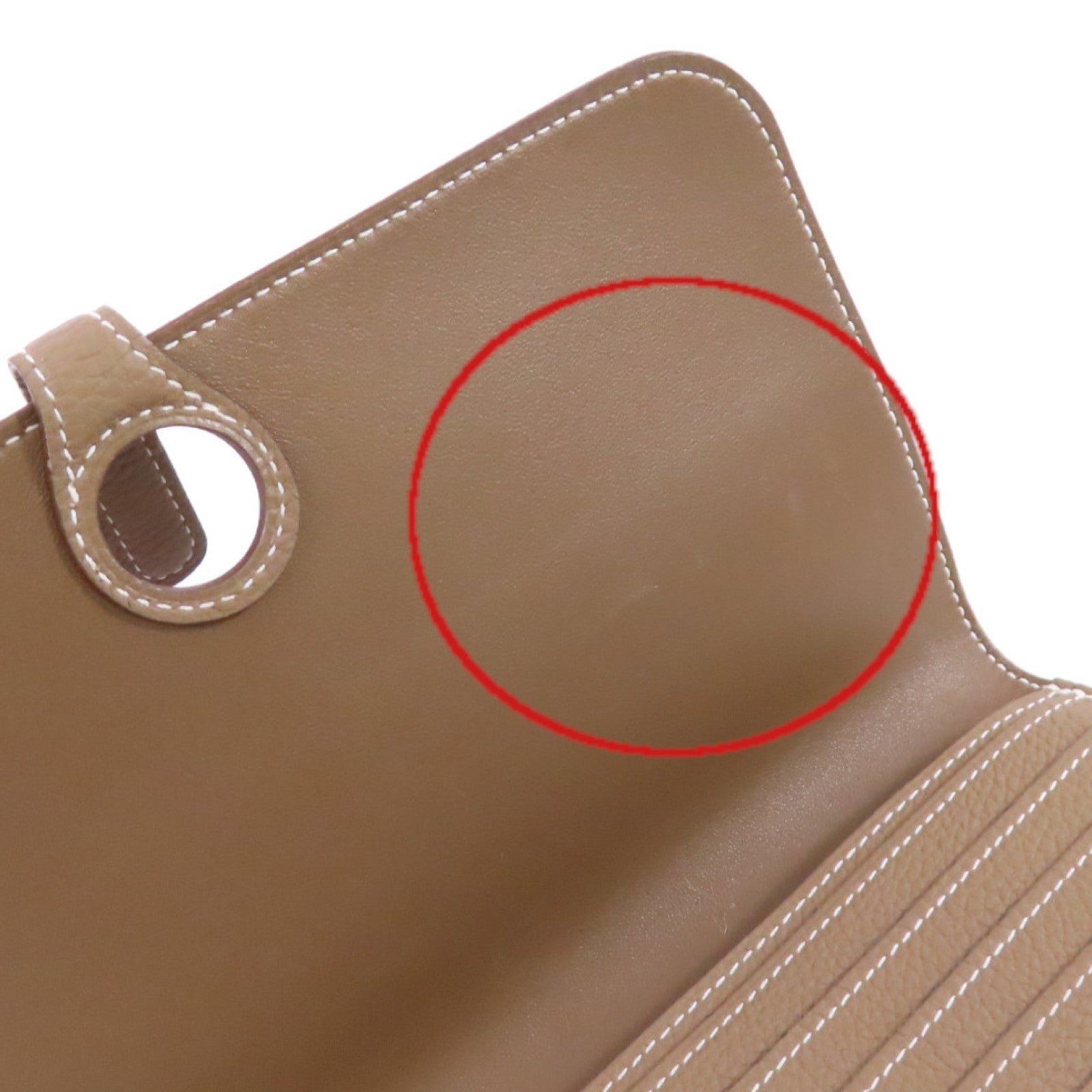 HERMES Togo皮革Dogon Wallet銀扣長錢包Etoupe大象色