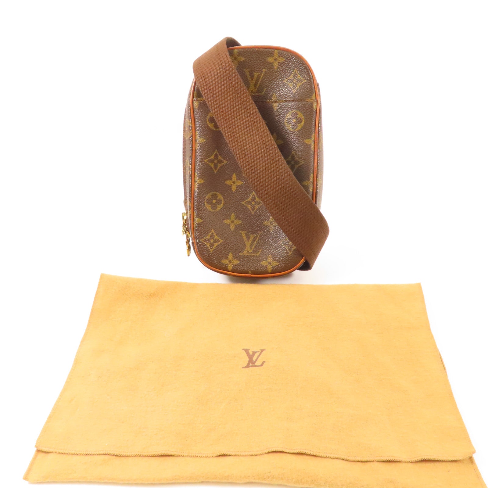 LOUIS VUITTON LV GHW Pochette Gange Waist Bag Shoulder M51870 Monogram Brown