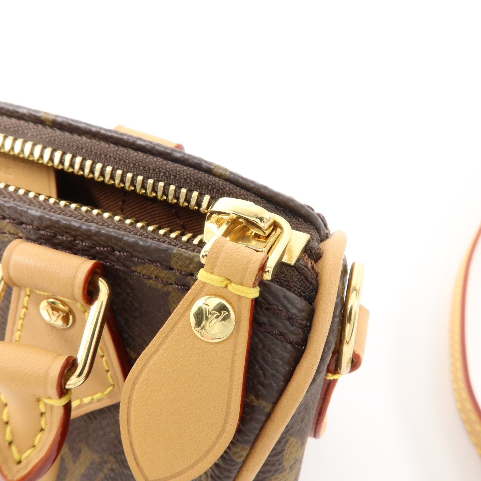 LOUIS VUITTON Monogram Nano Speedy手挽肩背兩用袋