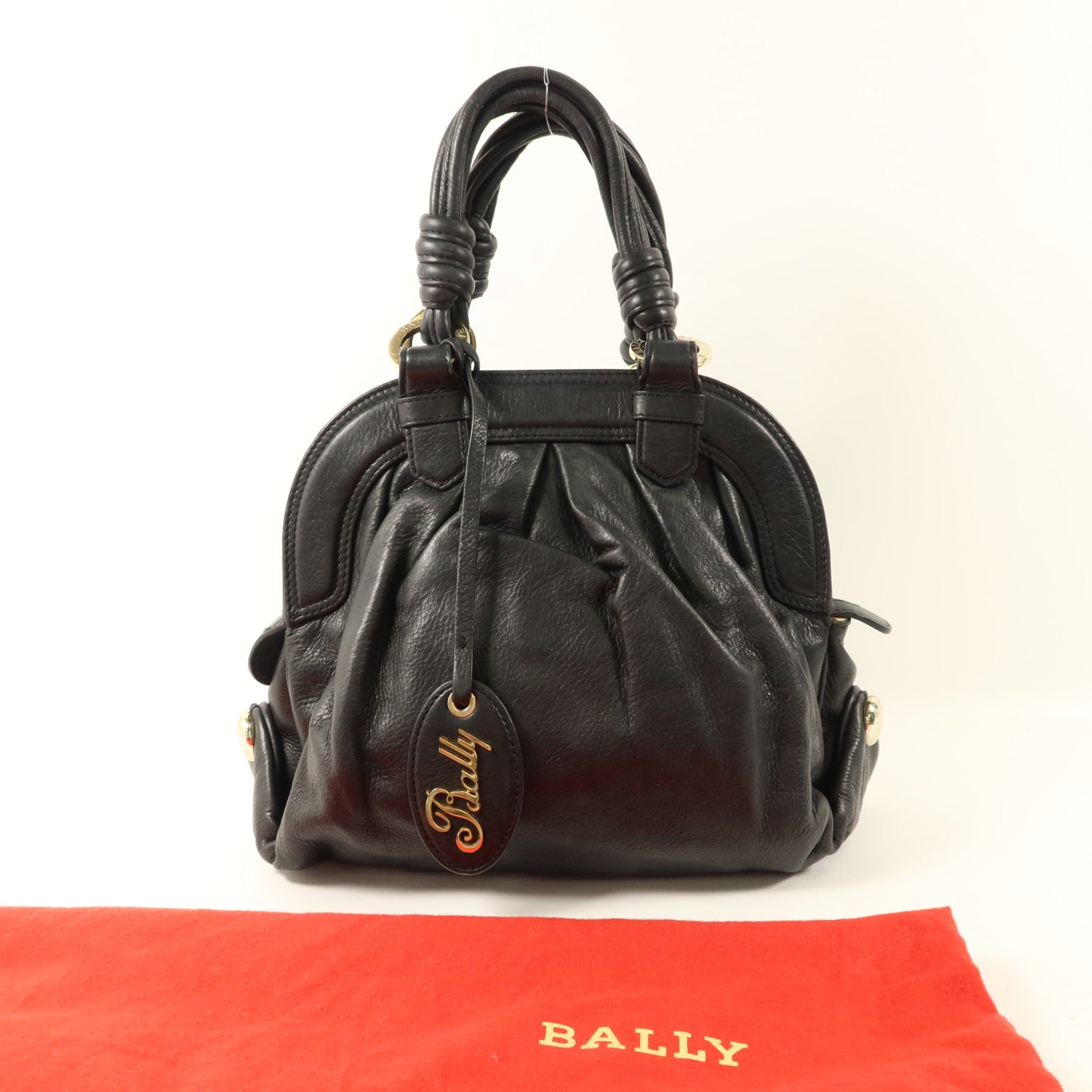 BALLY 牛皮皮革Handbag金扣手挽袋