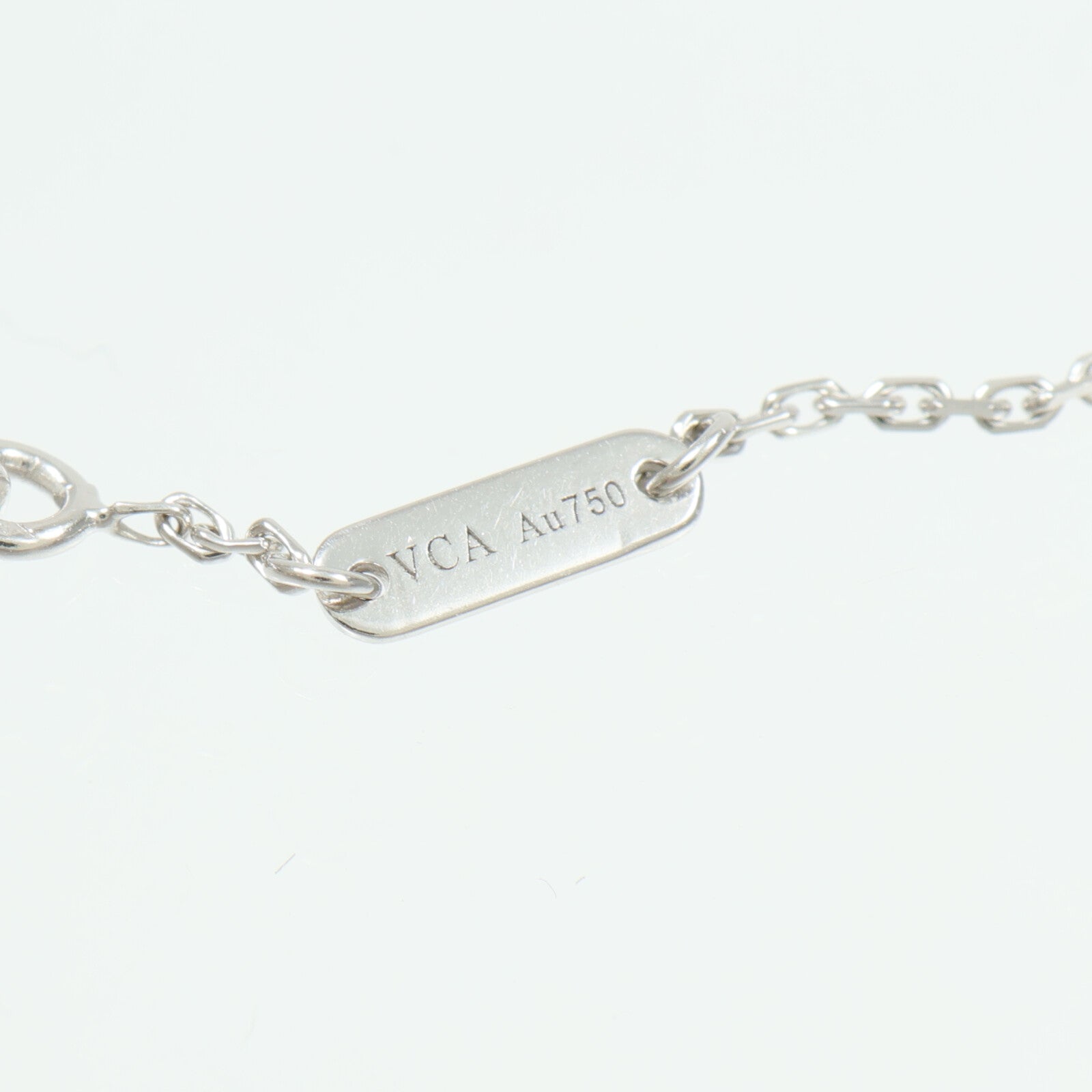 Van Cleef & Arpels 18K白金Sweet Alhambra Diamond鑽石手鏈