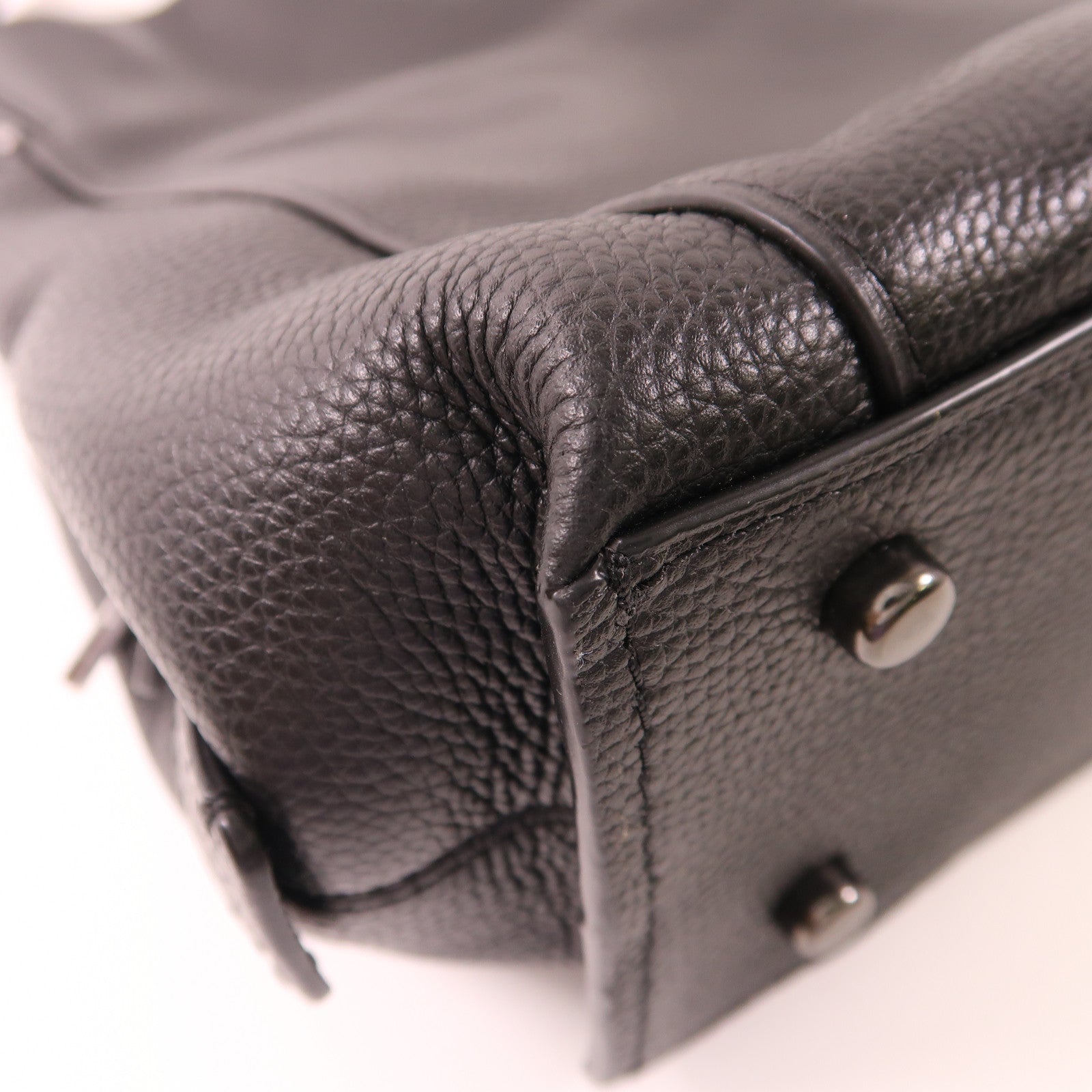 COACH 牛皮皮革Shoulder Bag銀扣肩背袋