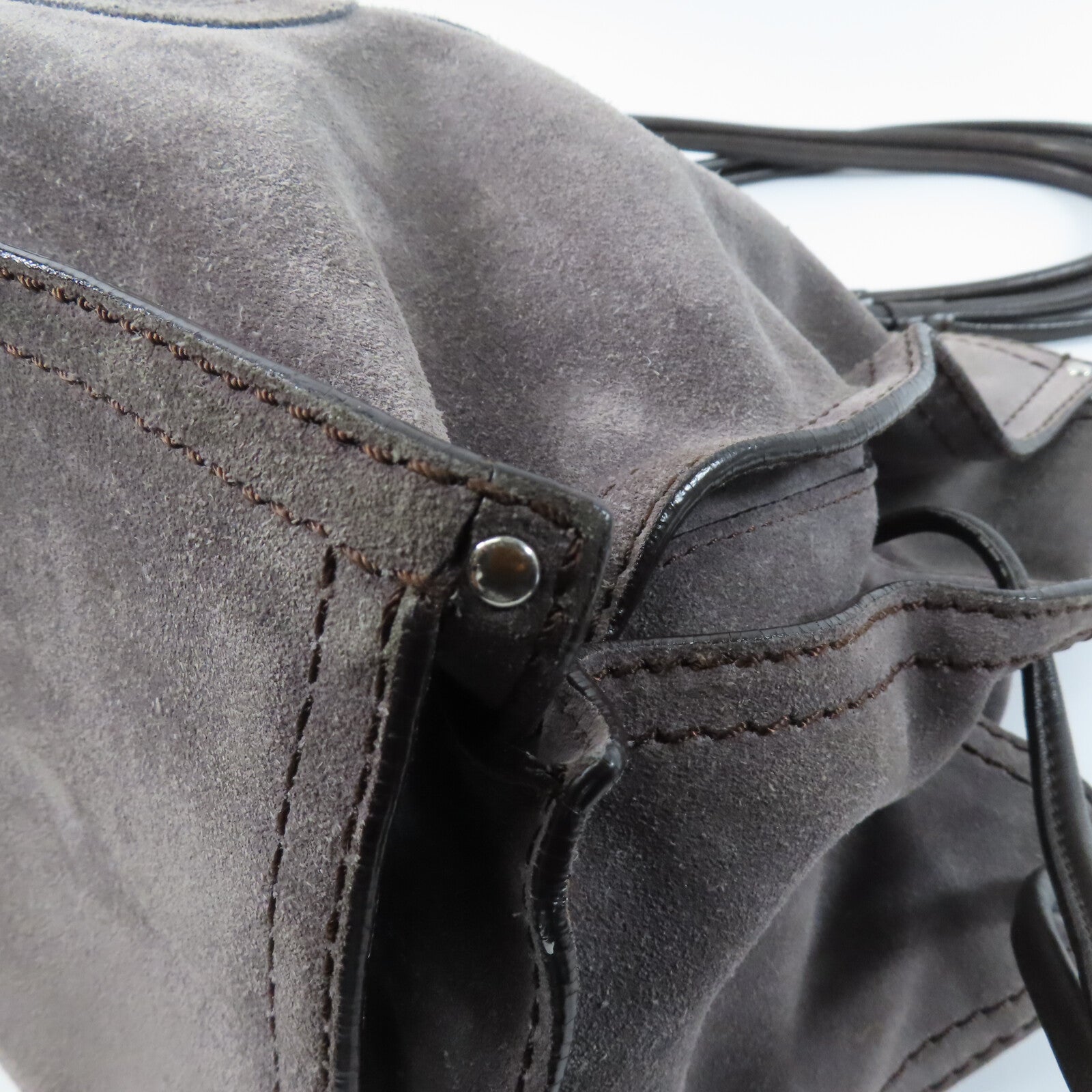 LOEWE 麂皮皮革Anagram Shoulder Bag肩背袋