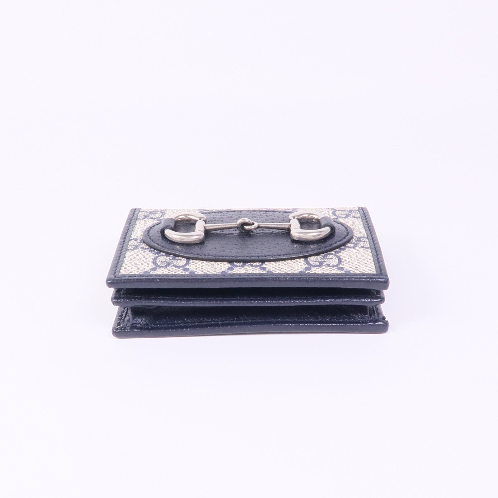 GUCCI 塗層帆布Wallet 1955銀扣錢包