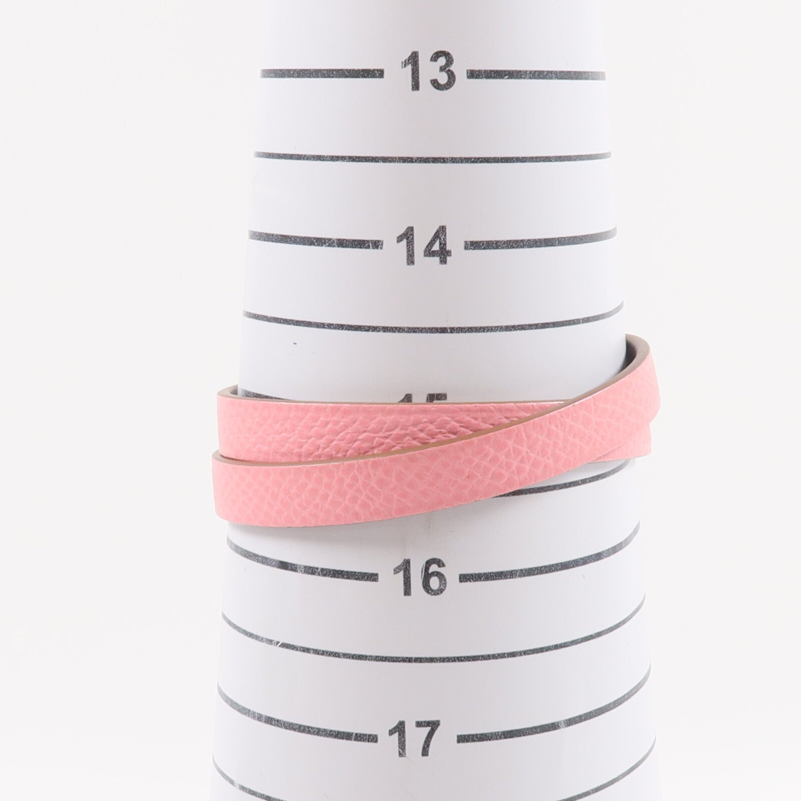 HERMES 【激減優惠】Epsom皮革Behapi Double Tour Bracelet手帶Rose Lipstick