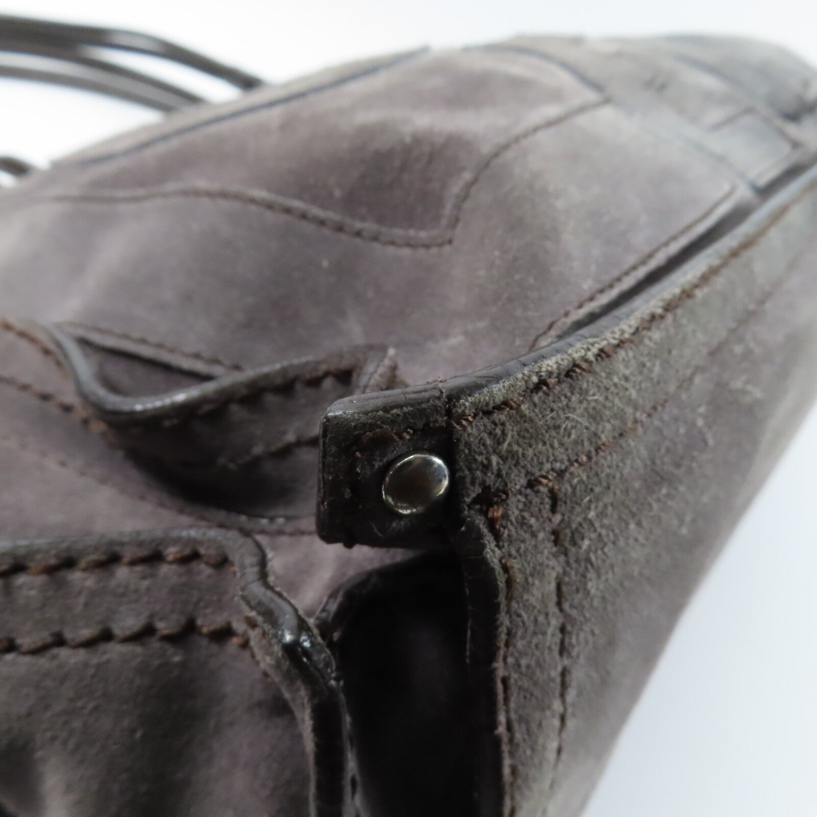 LOEWE 麂皮皮革Anagram Shoulder Bag肩背袋
