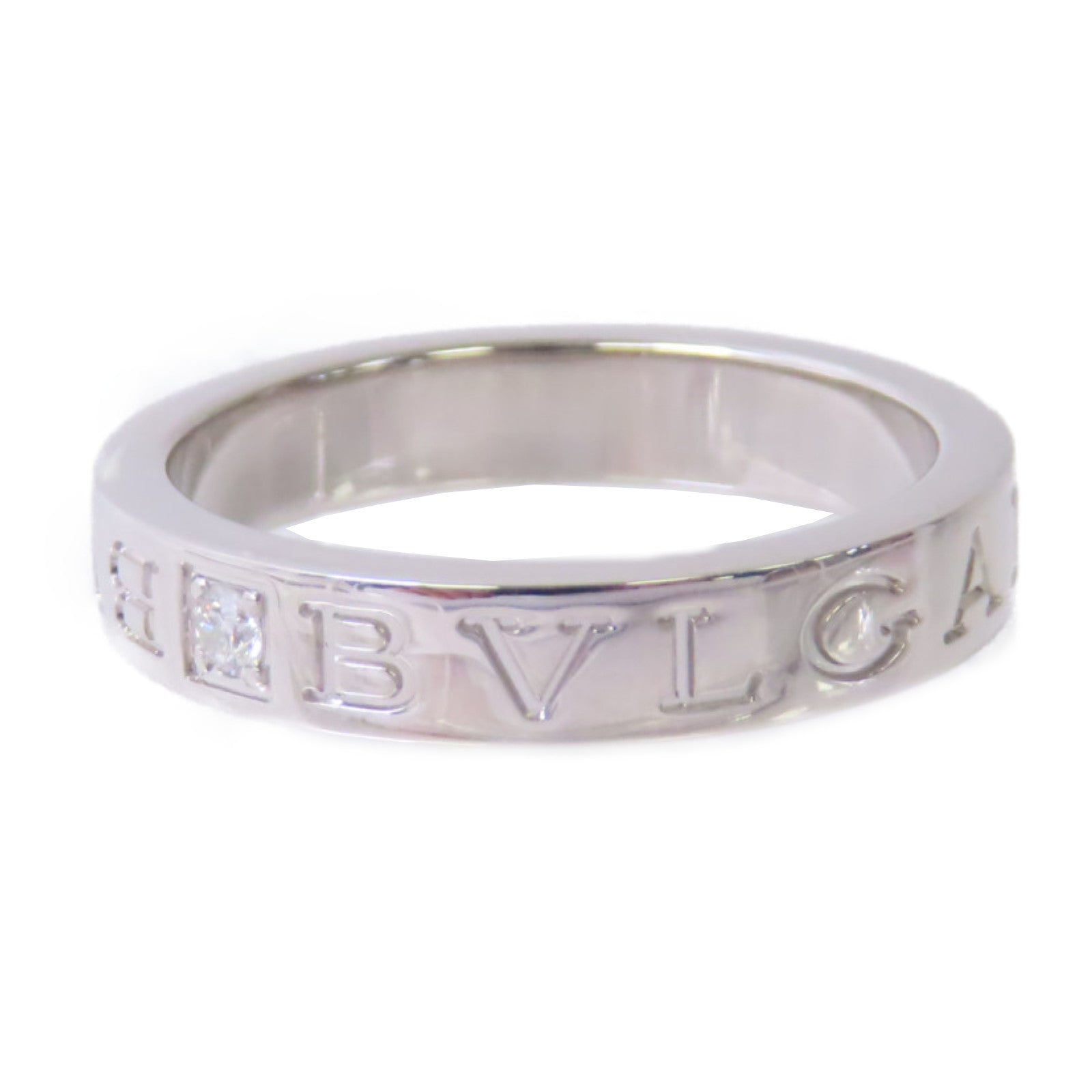 BVLGARI 18K白金/鑽石 B-Zero Diamond Ring戒指US#8