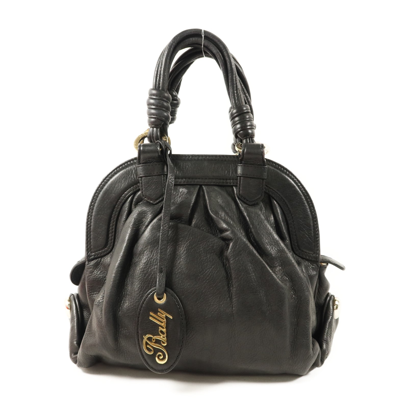 BALLY 牛皮皮革Handbag金扣手挽袋