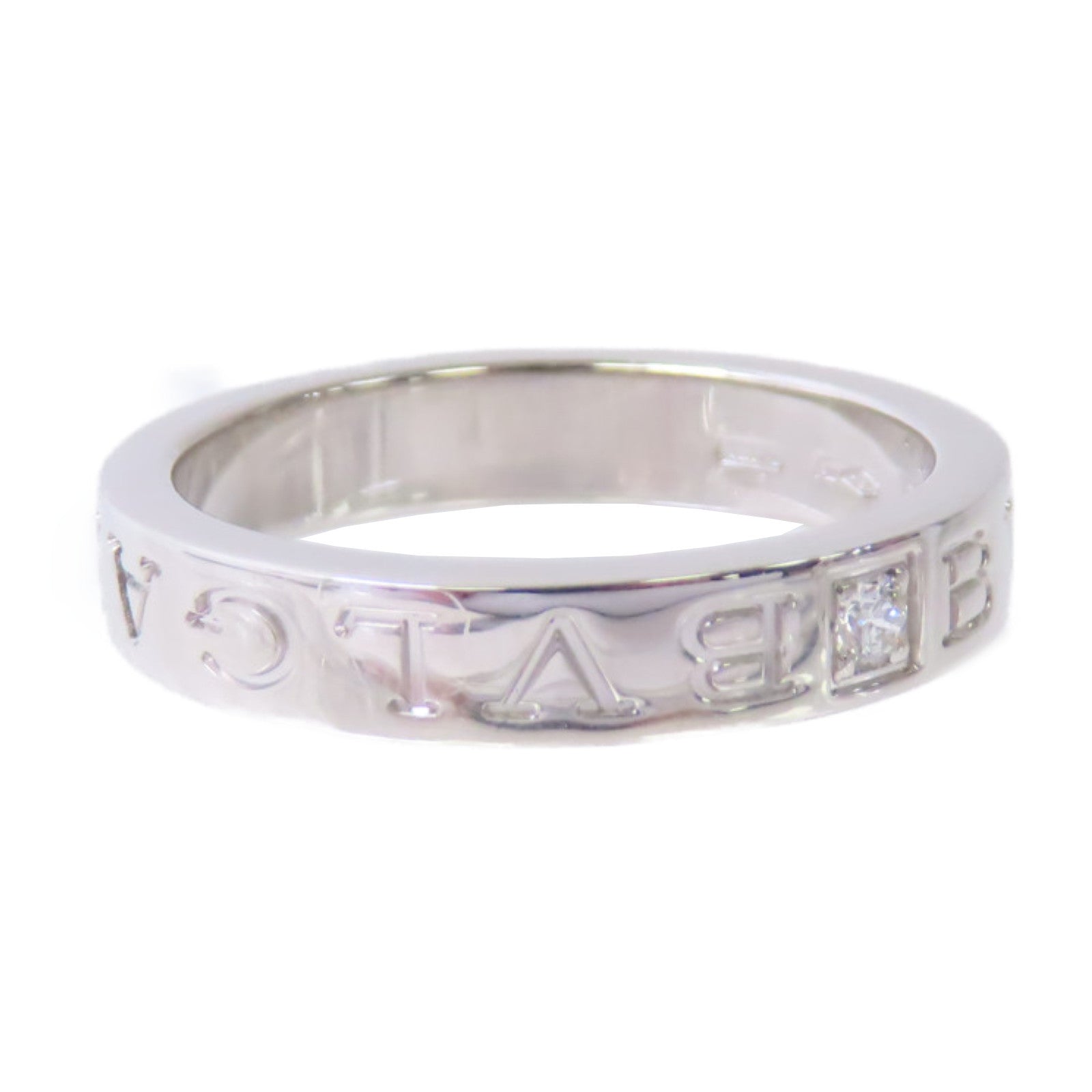 BVLGARI 18K白金/鑽石 B-Zero Diamond Ring戒指US#8