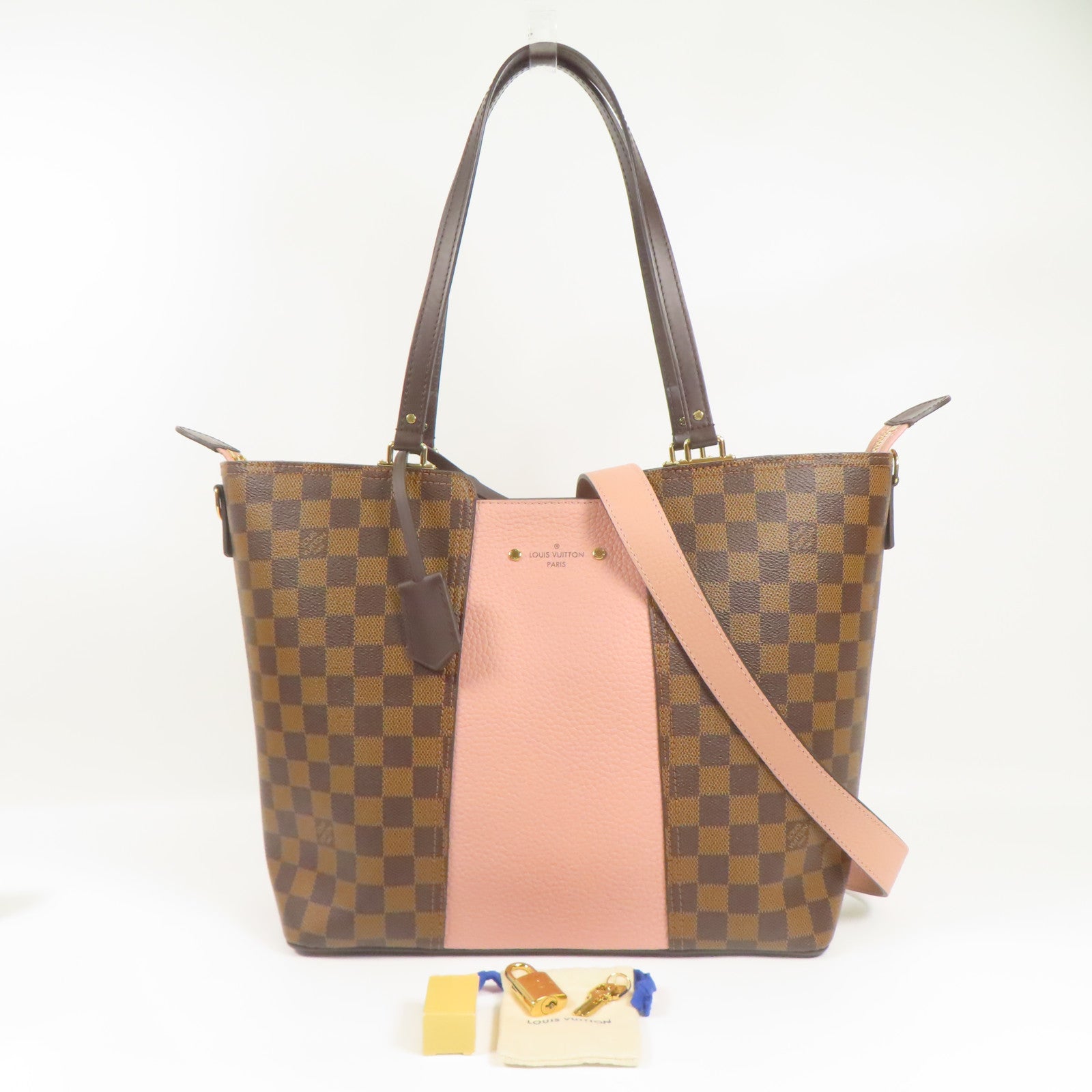 LOUIS VUITTON Damier Shoulder Bag金扣手挽肩背兩用袋
