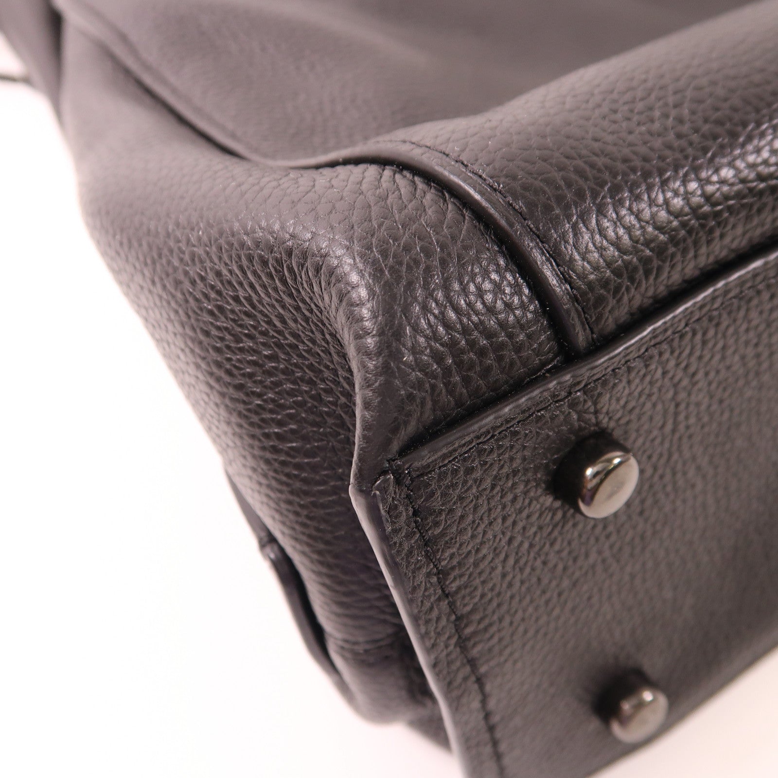 COACH 牛皮皮革Shoulder Bag銀扣肩背袋