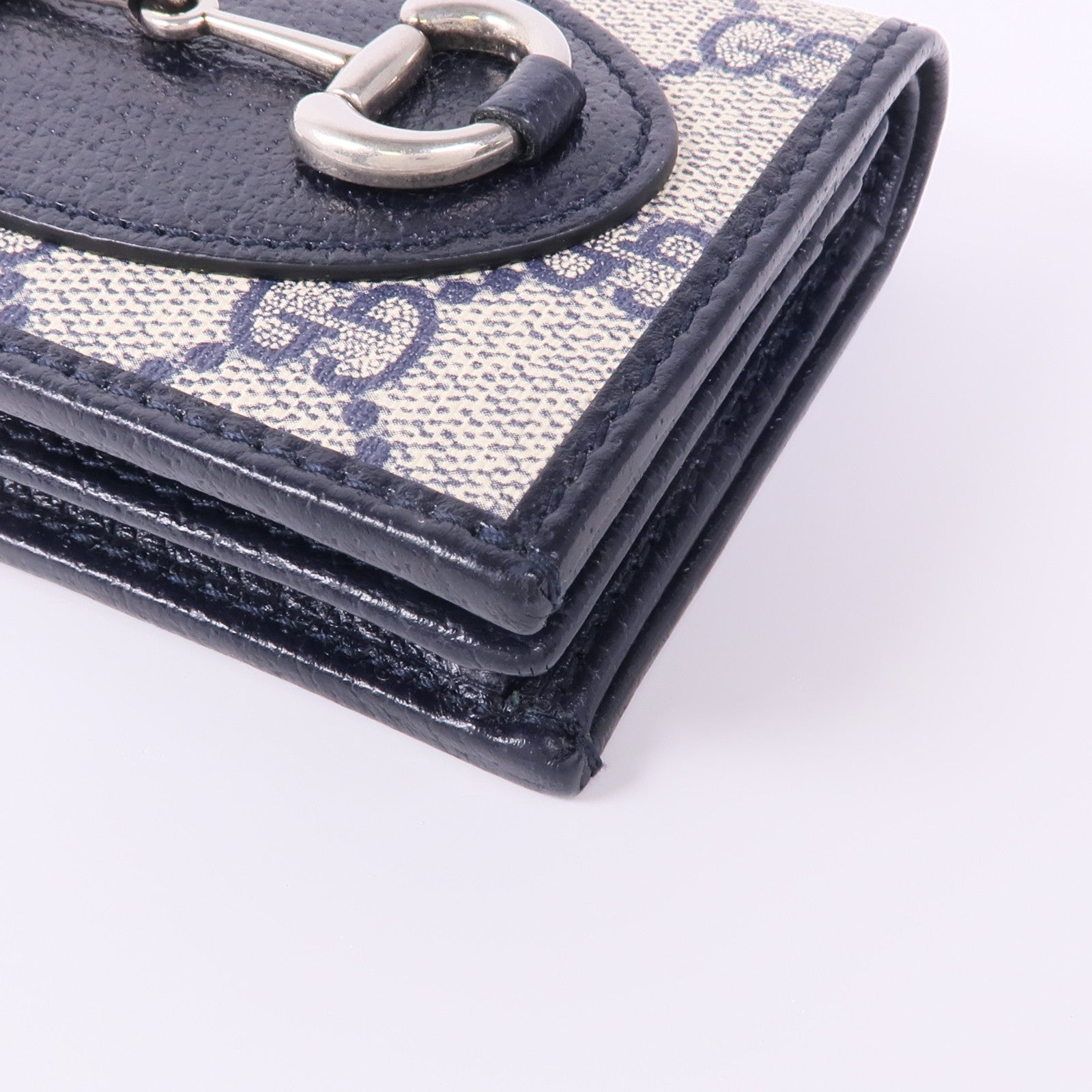 GUCCI 塗層帆布Wallet 1955銀扣錢包