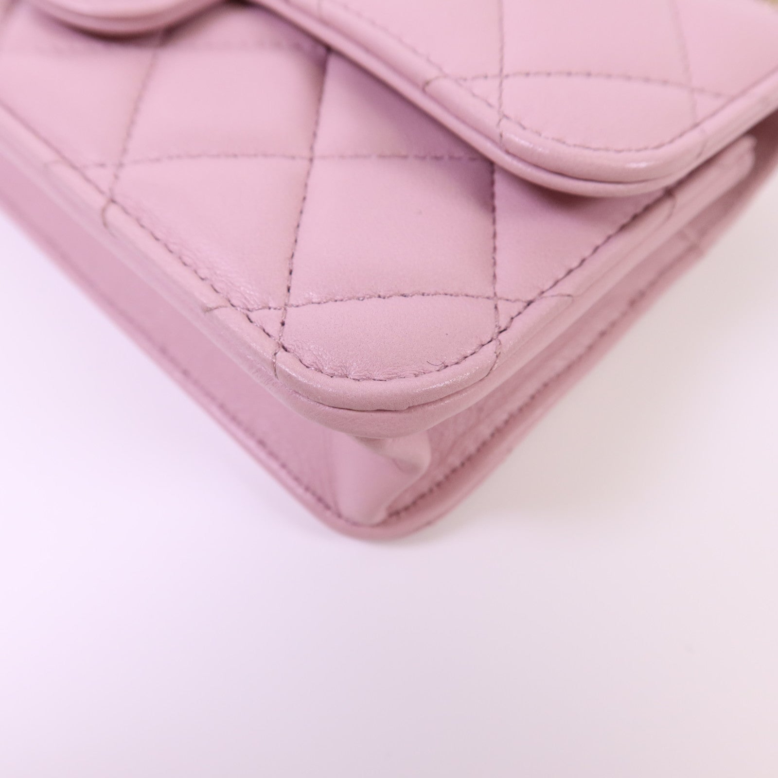 CHANEL 羊皮皮革Chain Shoulder Bag金扣手挽肩背兩用袋