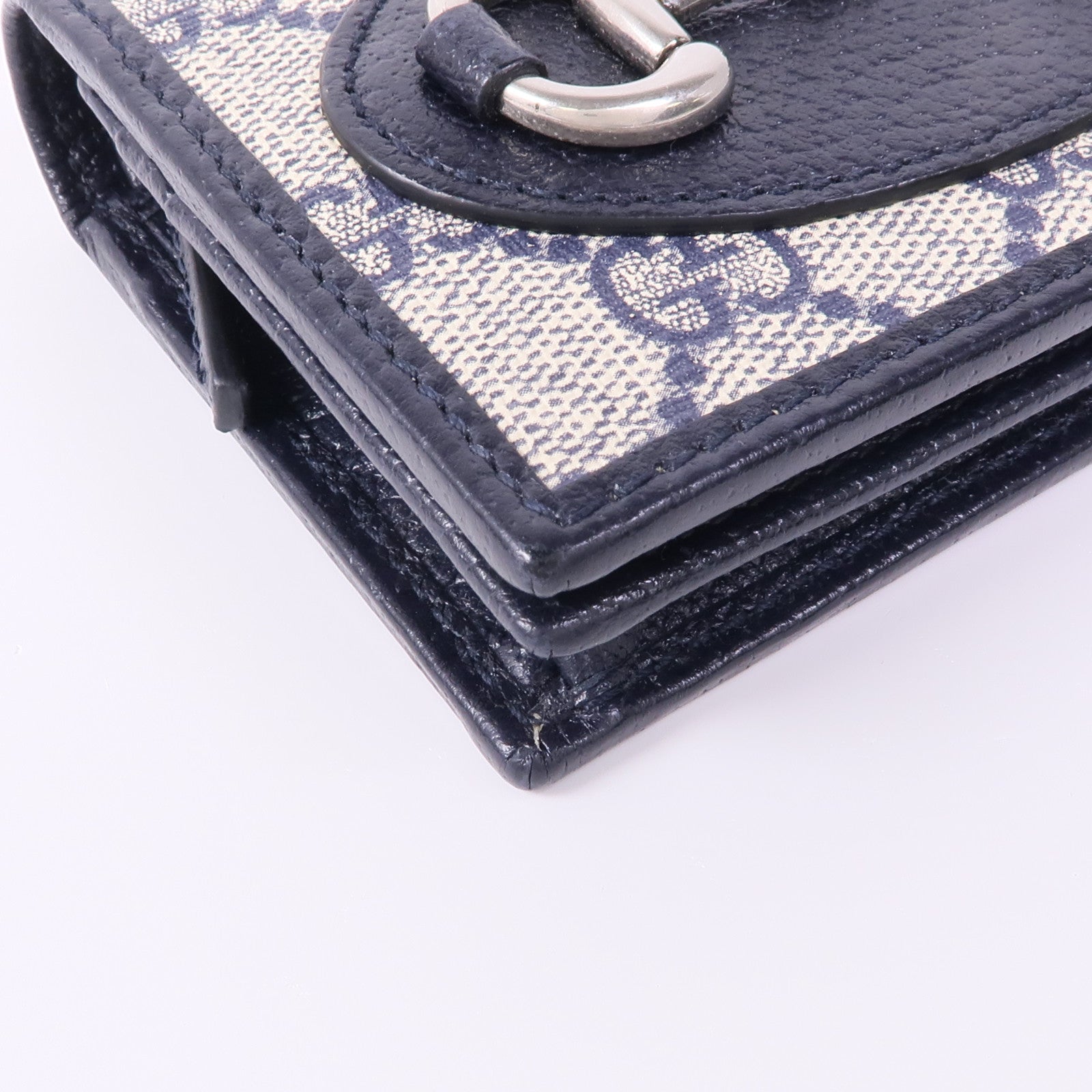 GUCCI 塗層帆布Wallet 1955銀扣錢包