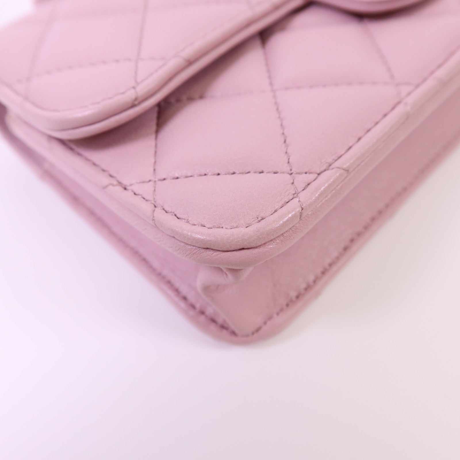 CHANEL 羊皮皮革Chain Shoulder Bag金扣手挽肩背兩用袋