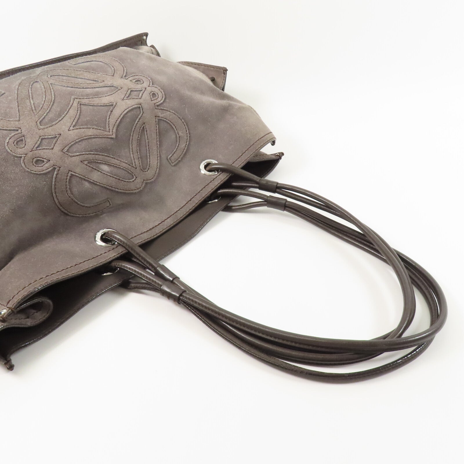 LOEWE 麂皮皮革Anagram Shoulder Bag肩背袋