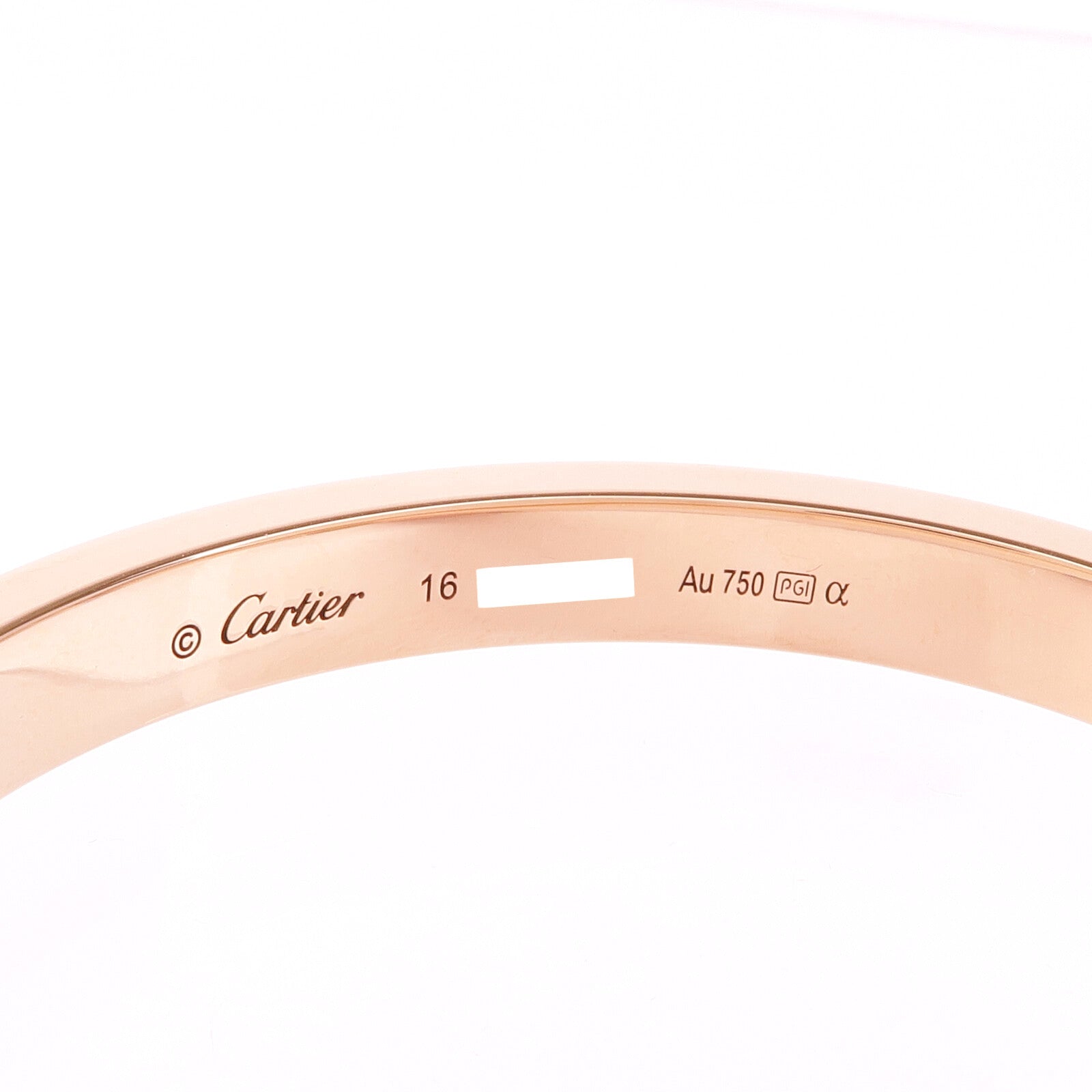 CARTIER 18K玫瑰金Love Bracelet鑽石手鐲Cartier#16