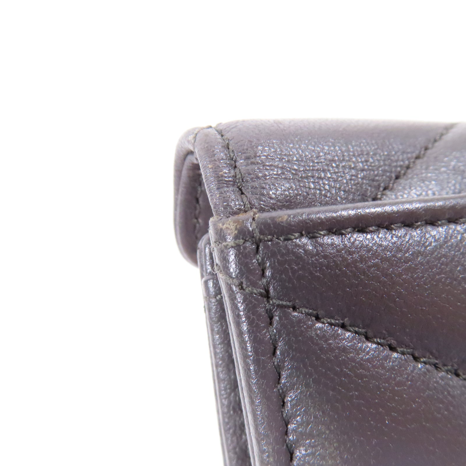 SAINT LAURENT 羊皮皮革Wallet銀扣錢包