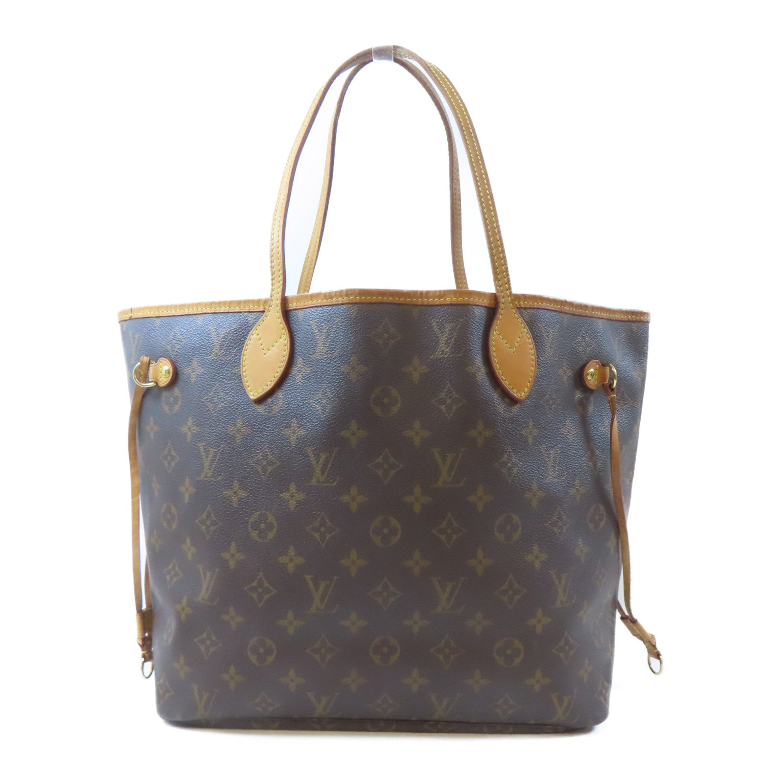LOUIS VUITTON Monogram Neverfull MM金扣肩背袋/手挽袋啡色
