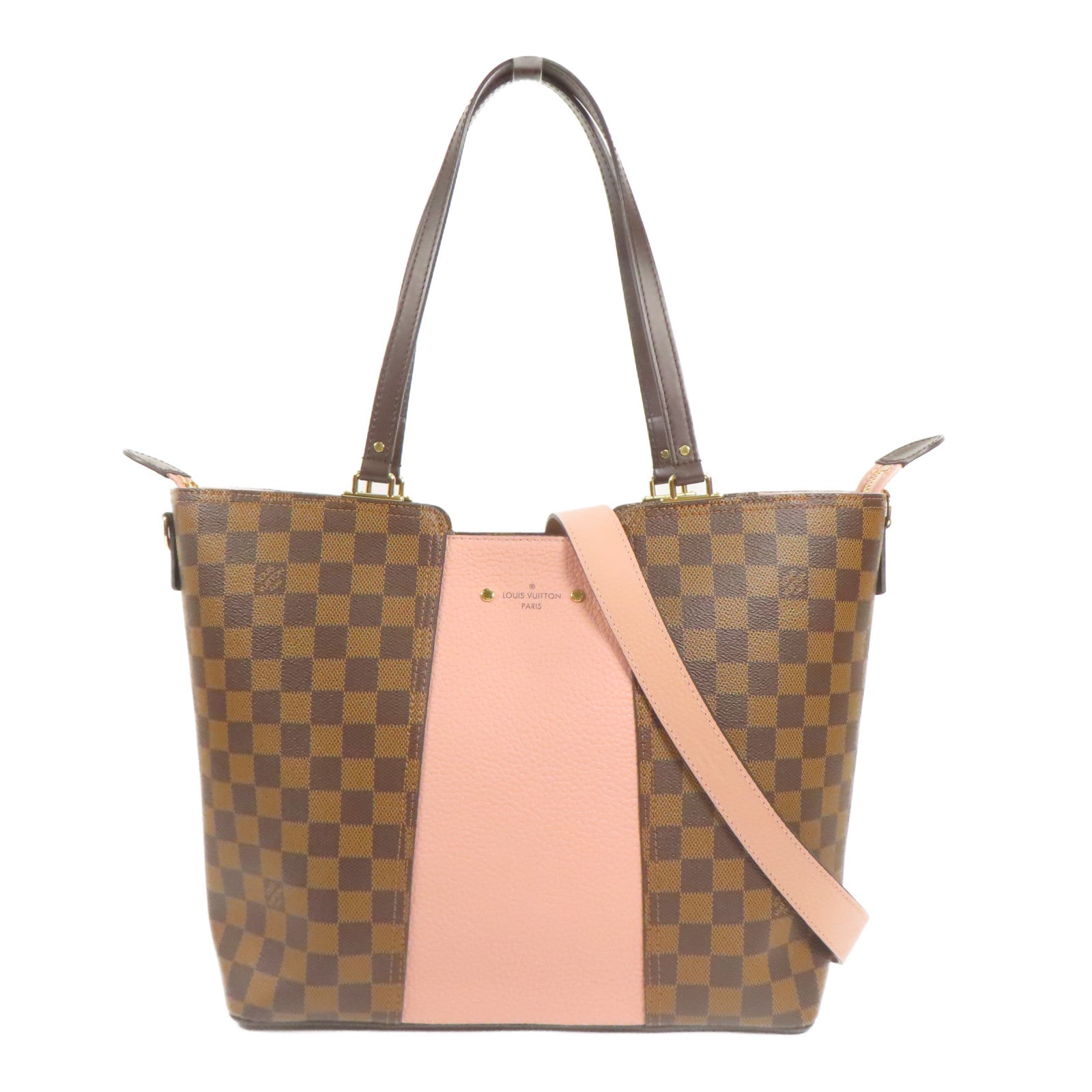 LOUIS VUITTON Damier Shoulder Bag金扣手挽肩背兩用袋