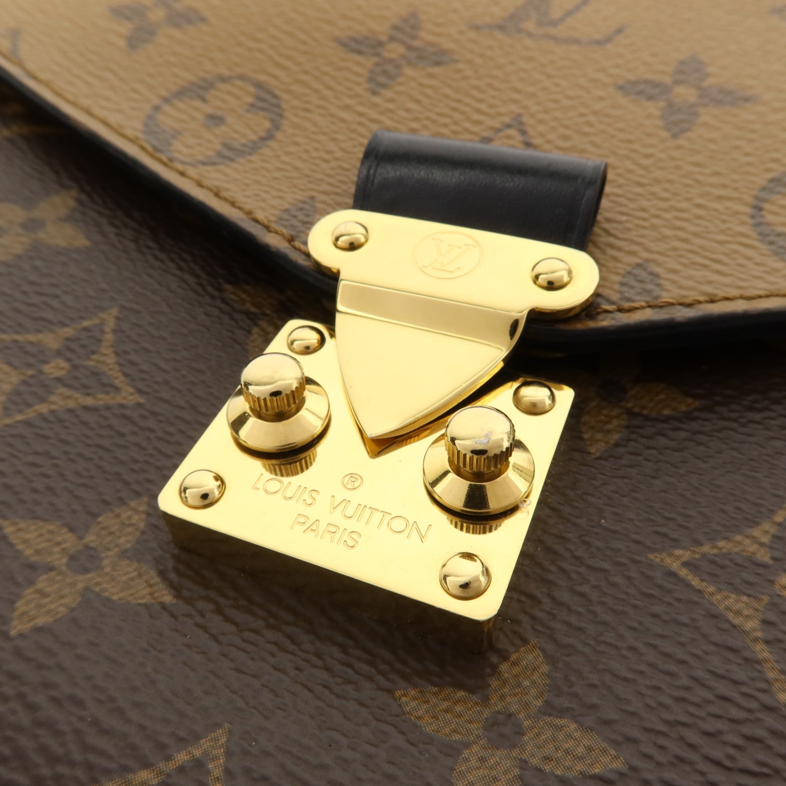 LOUIS VUITTON Monogram Reverse Pochette Metis金扣手挽肩背兩用袋