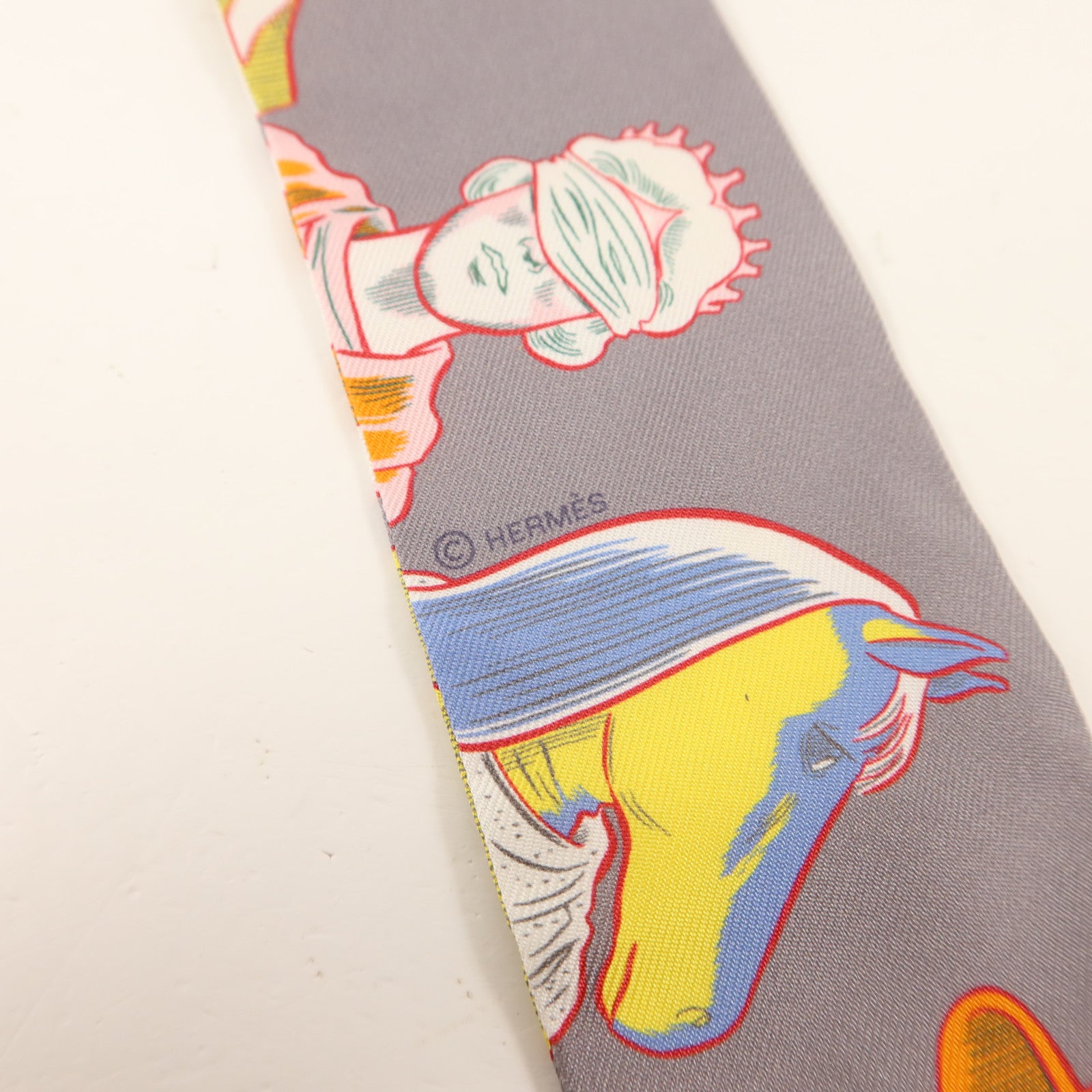 HERMES 絲質Twilly絲巾