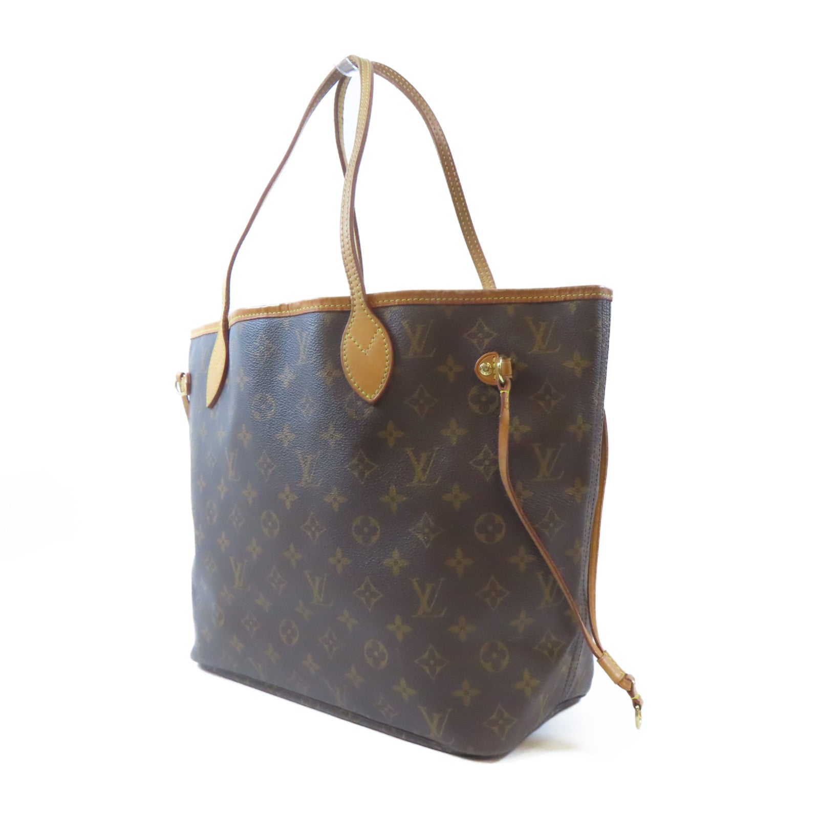 LOUIS VUITTON Monogram Neverfull MM金扣肩背袋/手挽袋啡色