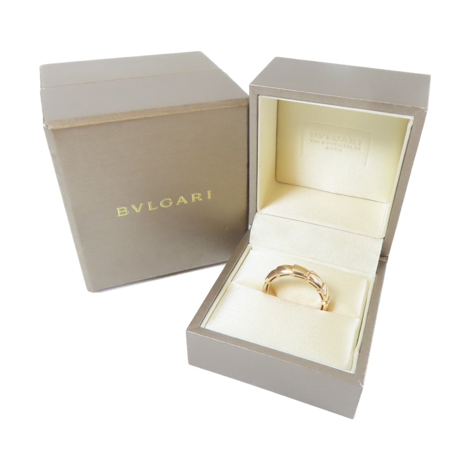 BVLGARI 【激減優惠】18K玫瑰金Serpenti Ring戒指#61/US#9.25