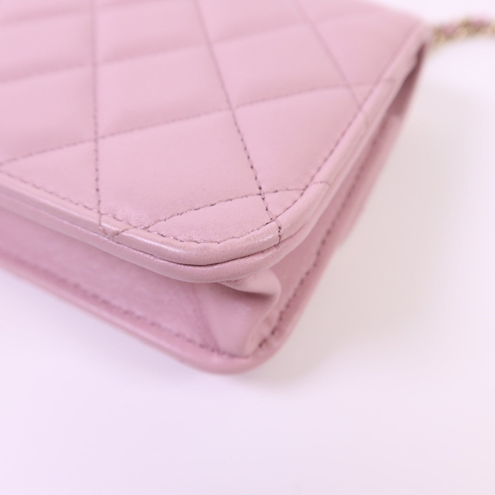 CHANEL 羊皮皮革Chain Shoulder Bag金扣手挽肩背兩用袋