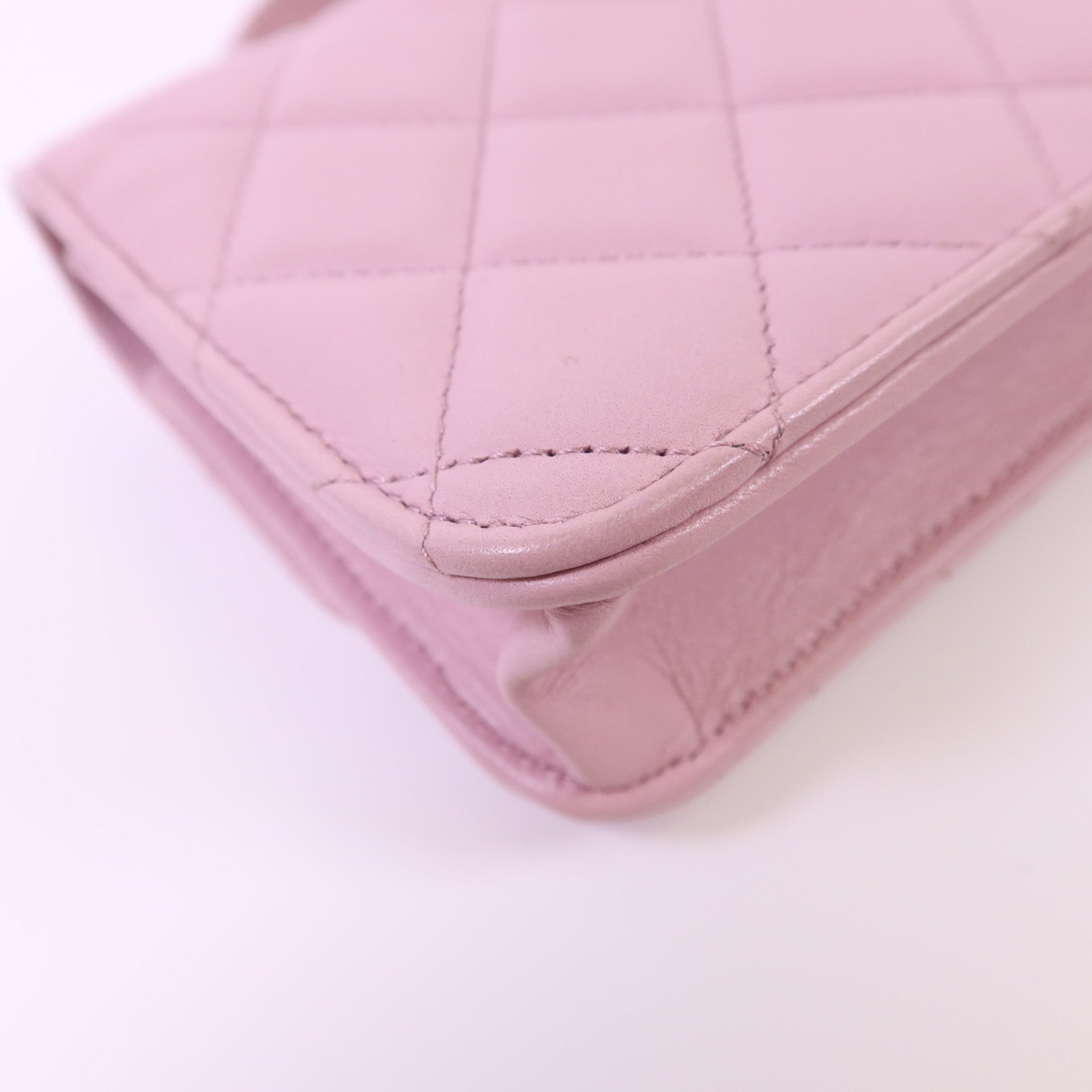 CHANEL 羊皮皮革Chain Shoulder Bag金扣手挽肩背兩用袋