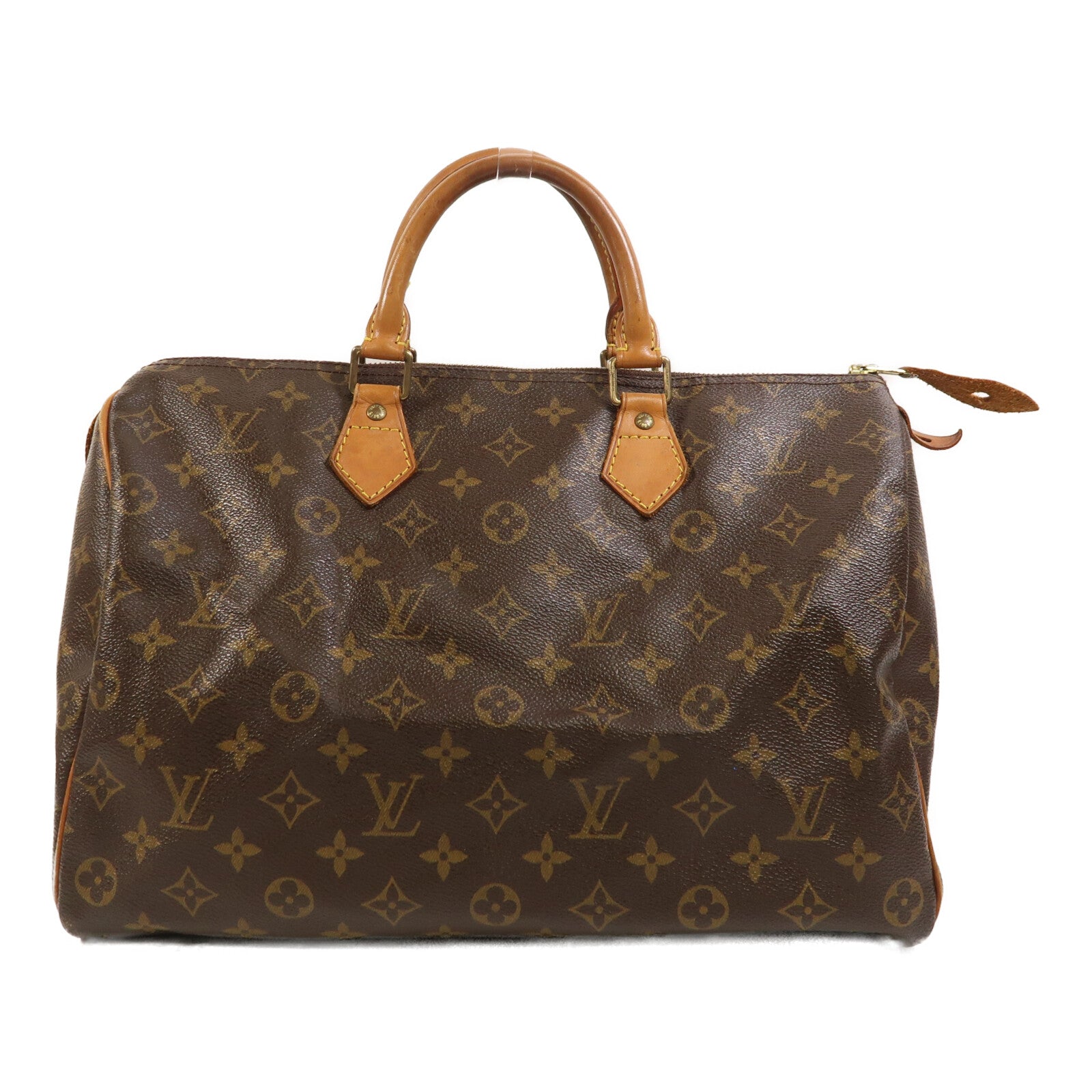 LOUIS VUITTON Monogram Speedy 35金扣手挽袋