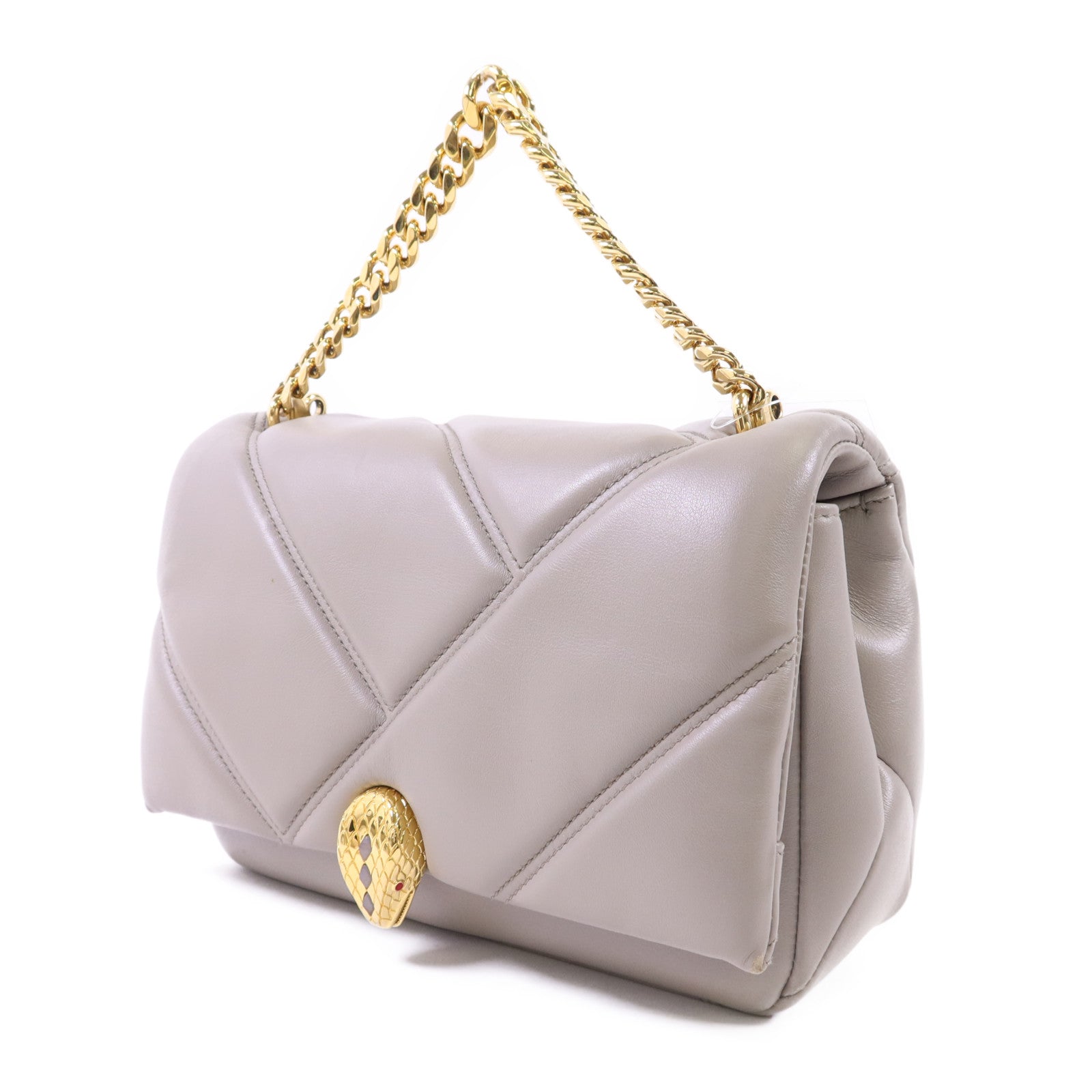 BVLGARI 牛皮皮革2 Way Shoulder Bag金扣手挽肩背兩用袋