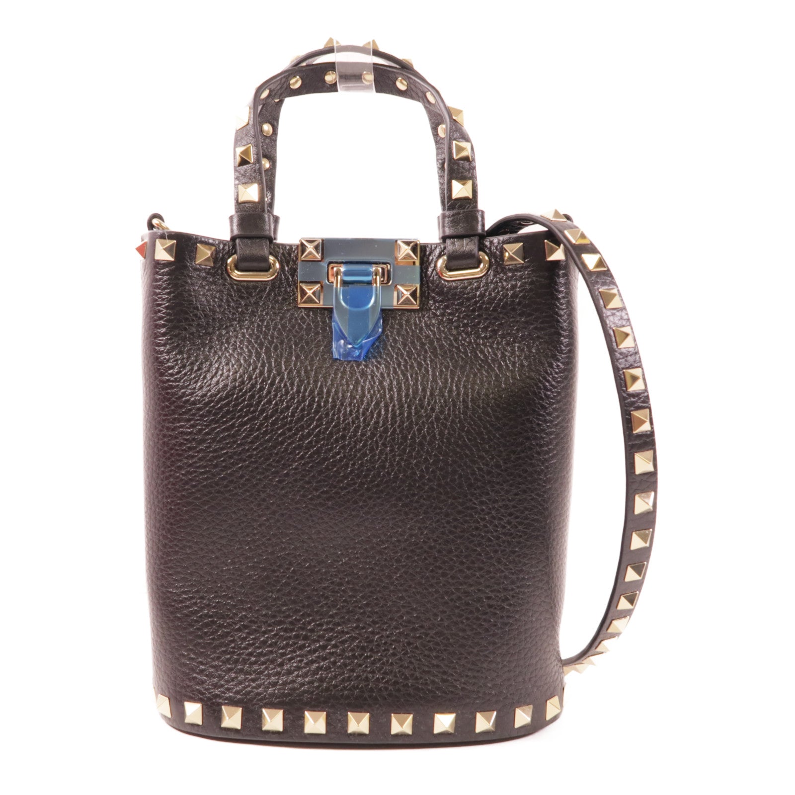 Valentino 【激減優惠】牛皮皮革Rockstud 金扣手挽肩背兩用袋