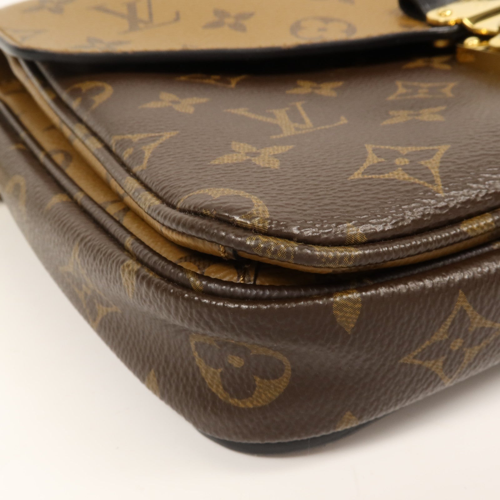 LOUIS VUITTON Monogram Reverse Pochette Metis金扣手挽肩背兩用袋