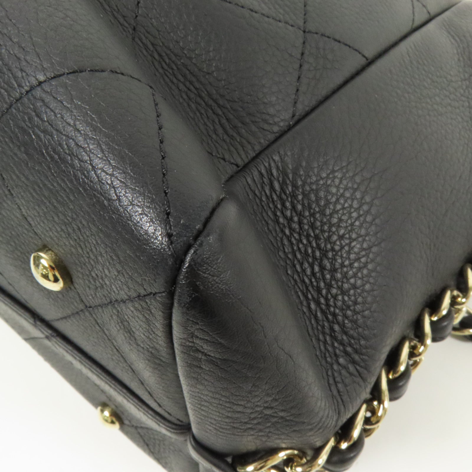 CHANEL 牛皮皮革Tote Bag金扣手挽肩背兩用袋