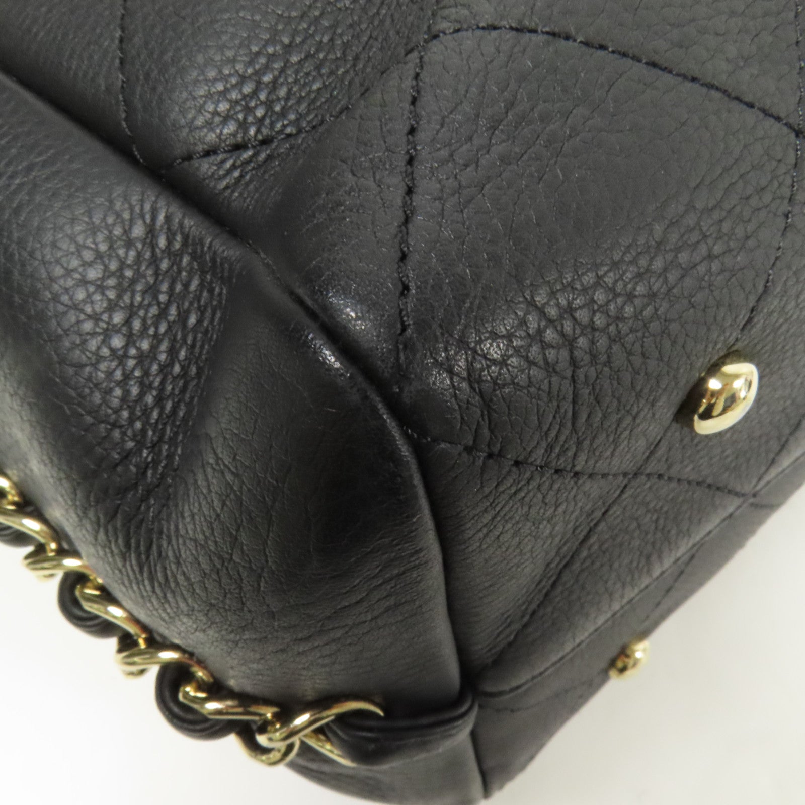 CHANEL 牛皮皮革Tote Bag金扣手挽肩背兩用袋