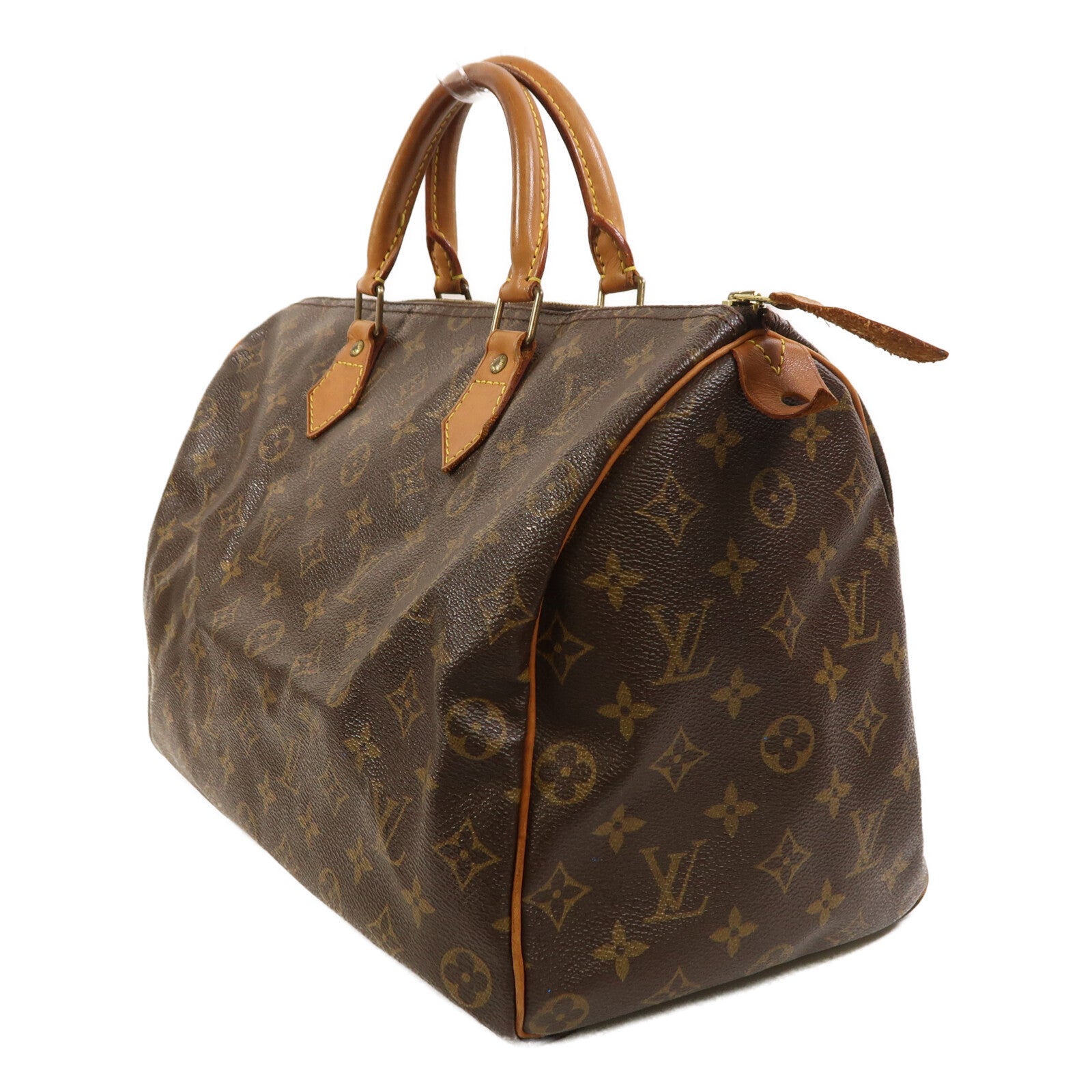LOUIS VUITTON Monogram Speedy 35金扣手挽袋