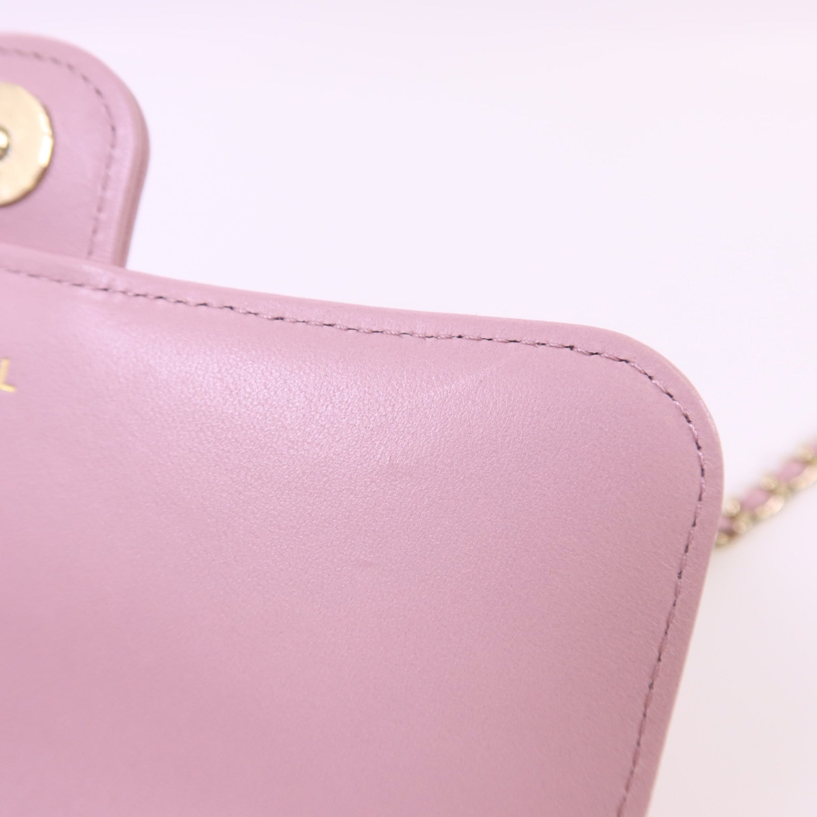 CHANEL 羊皮皮革Chain Shoulder Bag金扣手挽肩背兩用袋