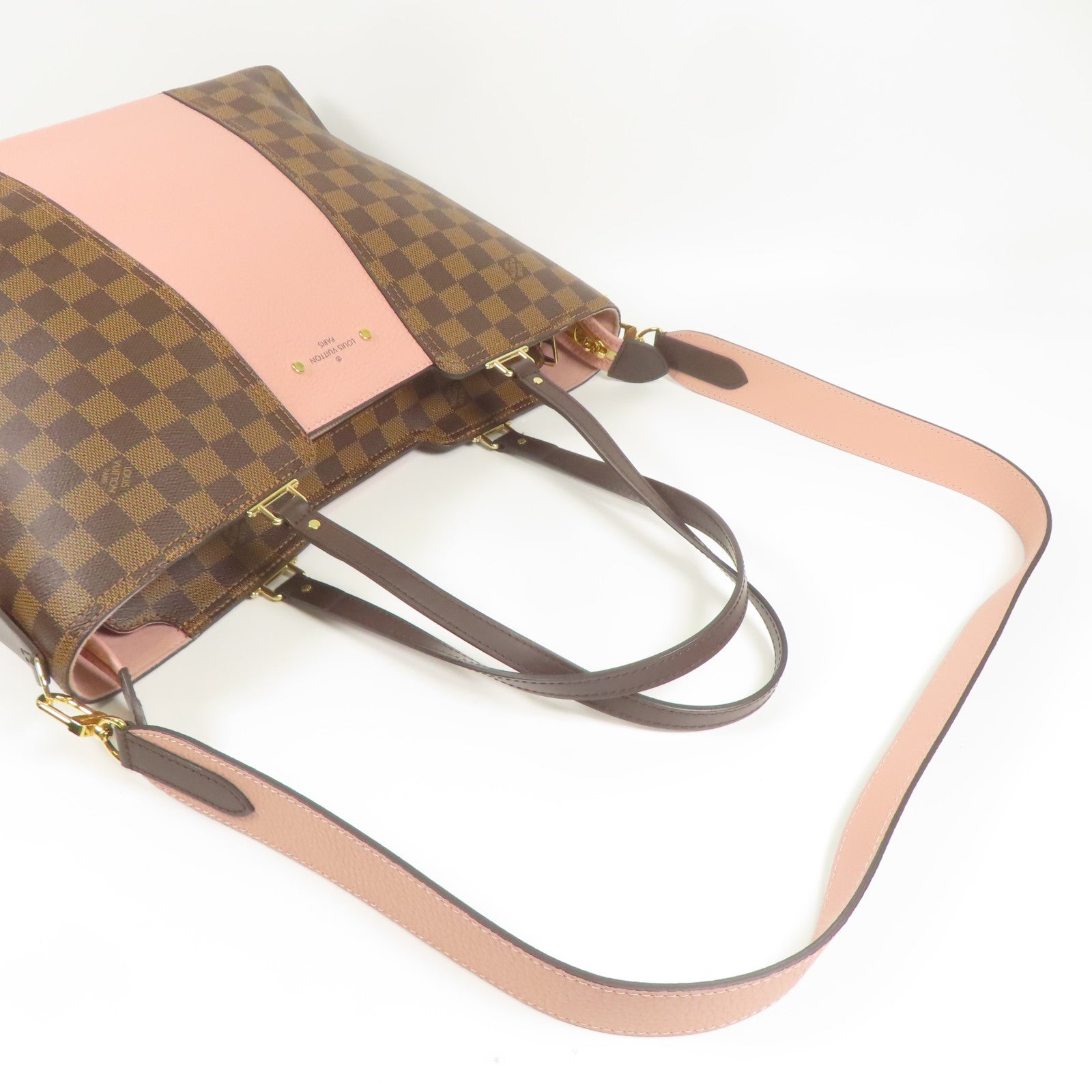 LOUIS VUITTON Damier Shoulder Bag金扣手挽肩背兩用袋