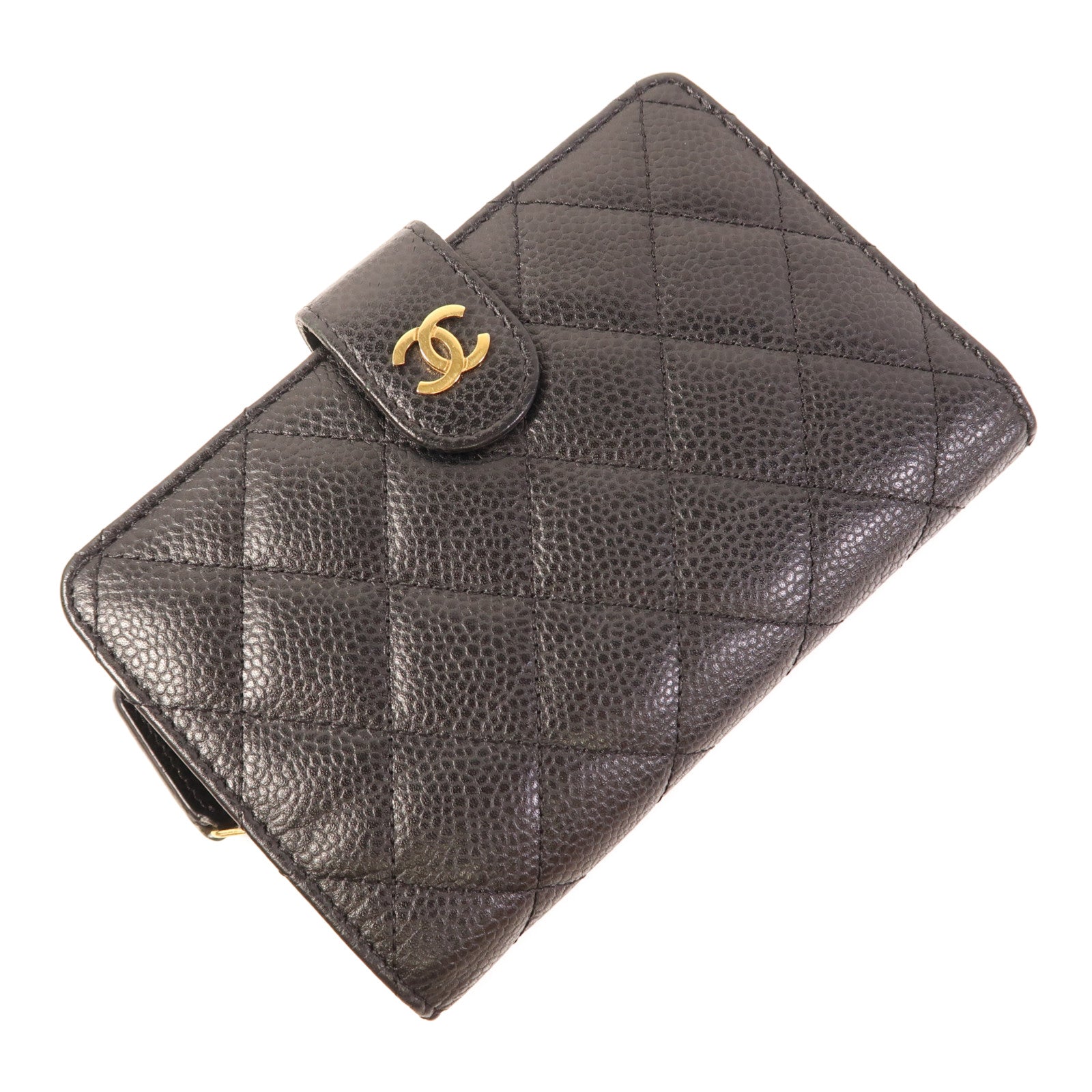 CHANEL 牛皮皮革Wallet金扣錢包