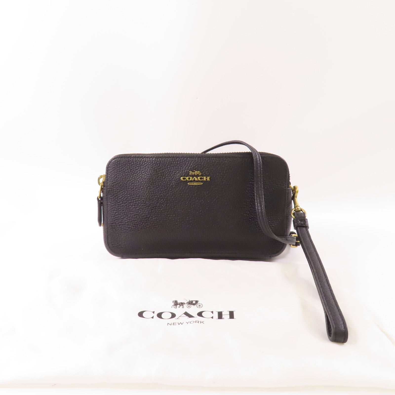 COACH 牛皮皮革Shoulder Bag金扣肩背袋