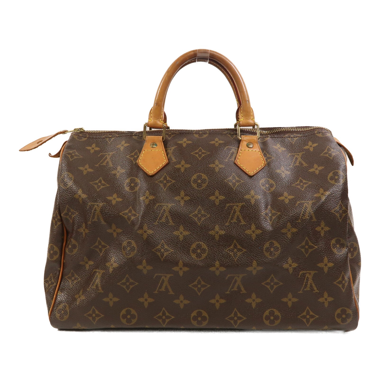 LOUIS VUITTON Monogram Speedy 35金扣手挽袋