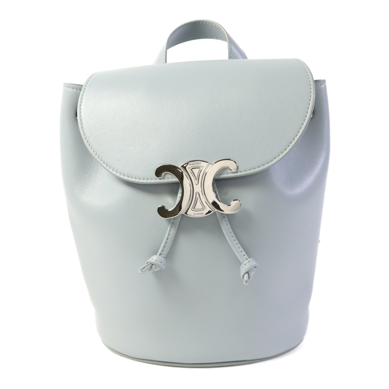 CELINE 牛皮皮革Bonnie銀扣背包