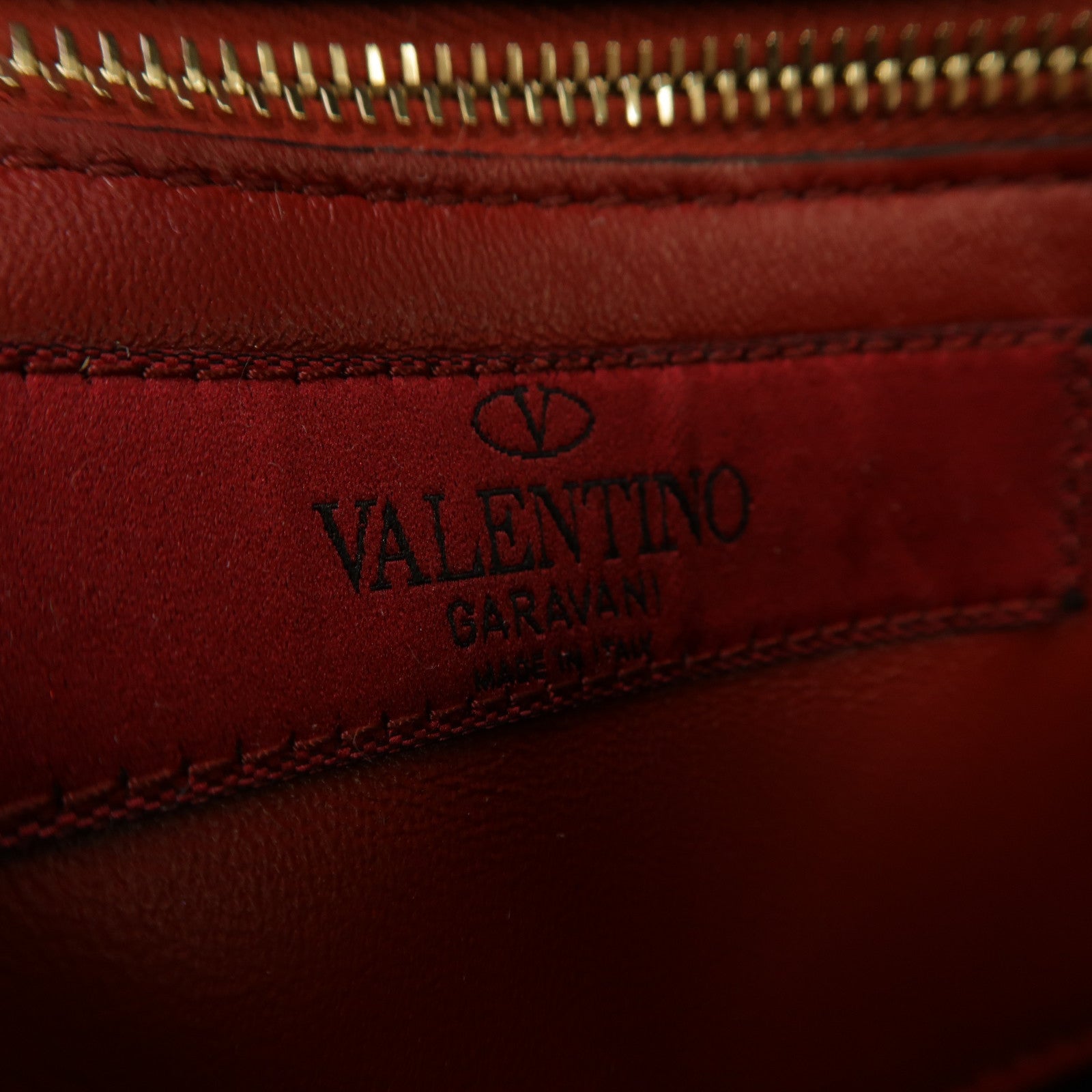 Valentino 牛皮皮革Rockstud Waist Bag金扣腰包黑色