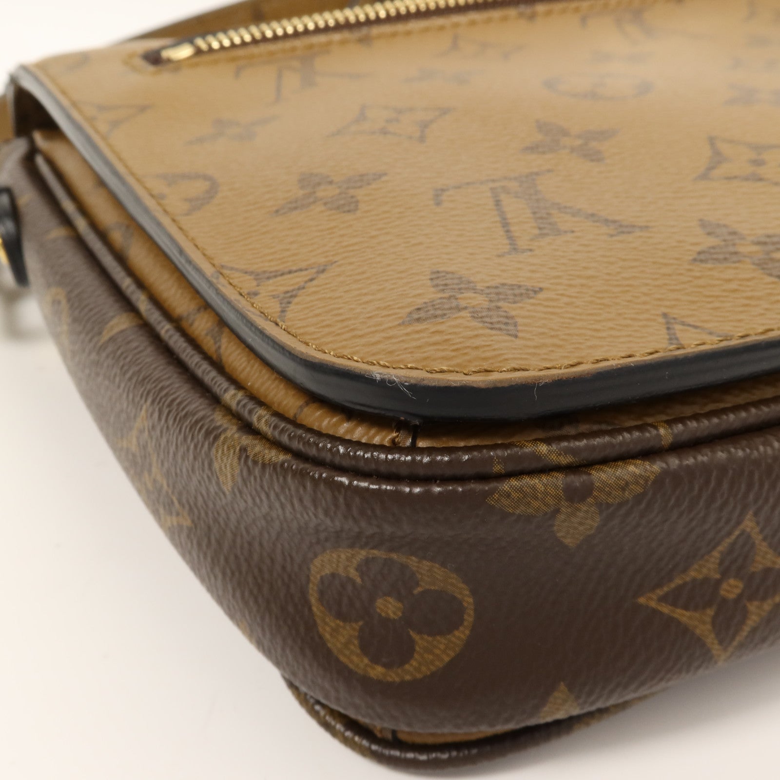 LOUIS VUITTON Monogram Reverse Pochette Metis金扣手挽肩背兩用袋