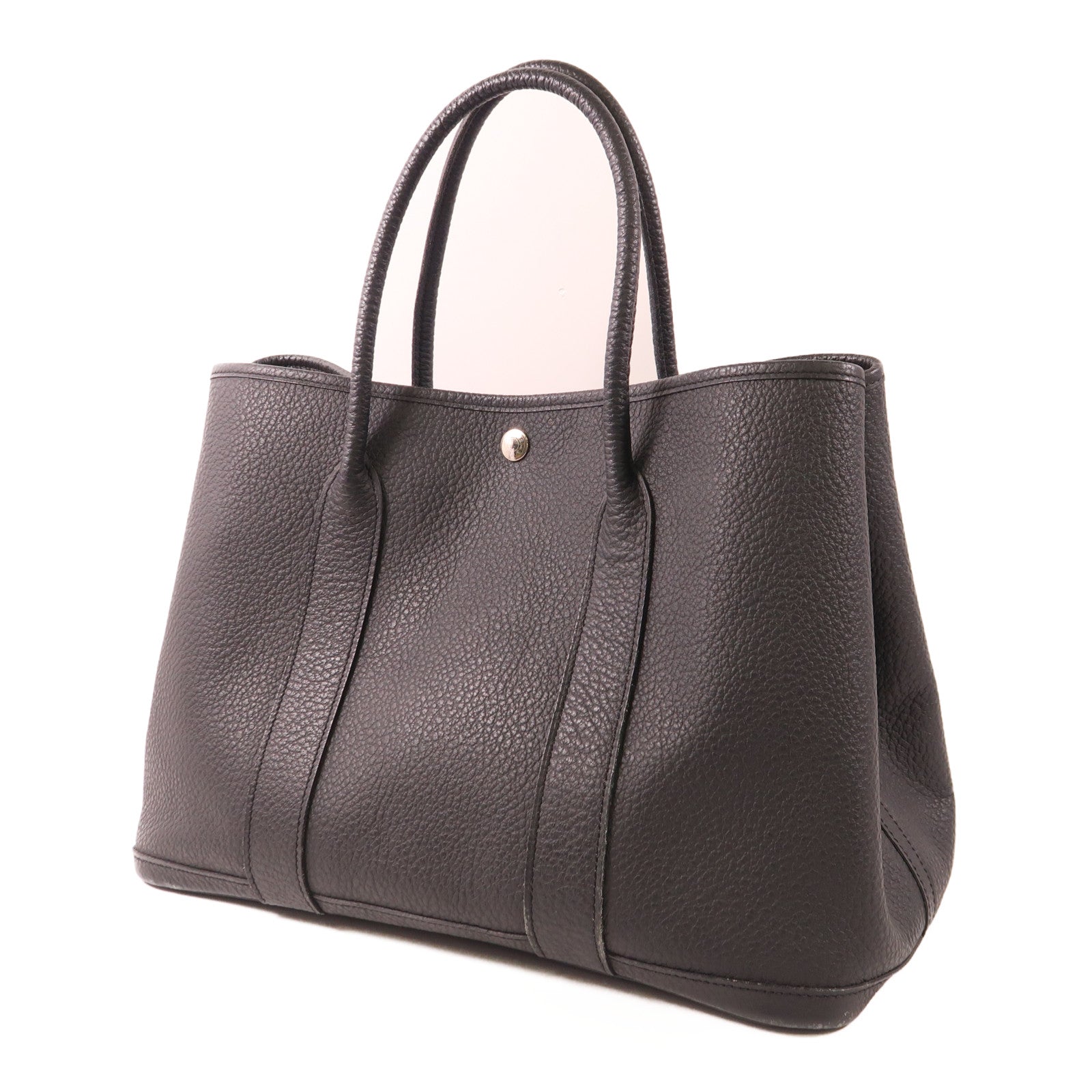 HERMES Country皮革Garden Party 36銀扣肩背袋Noir