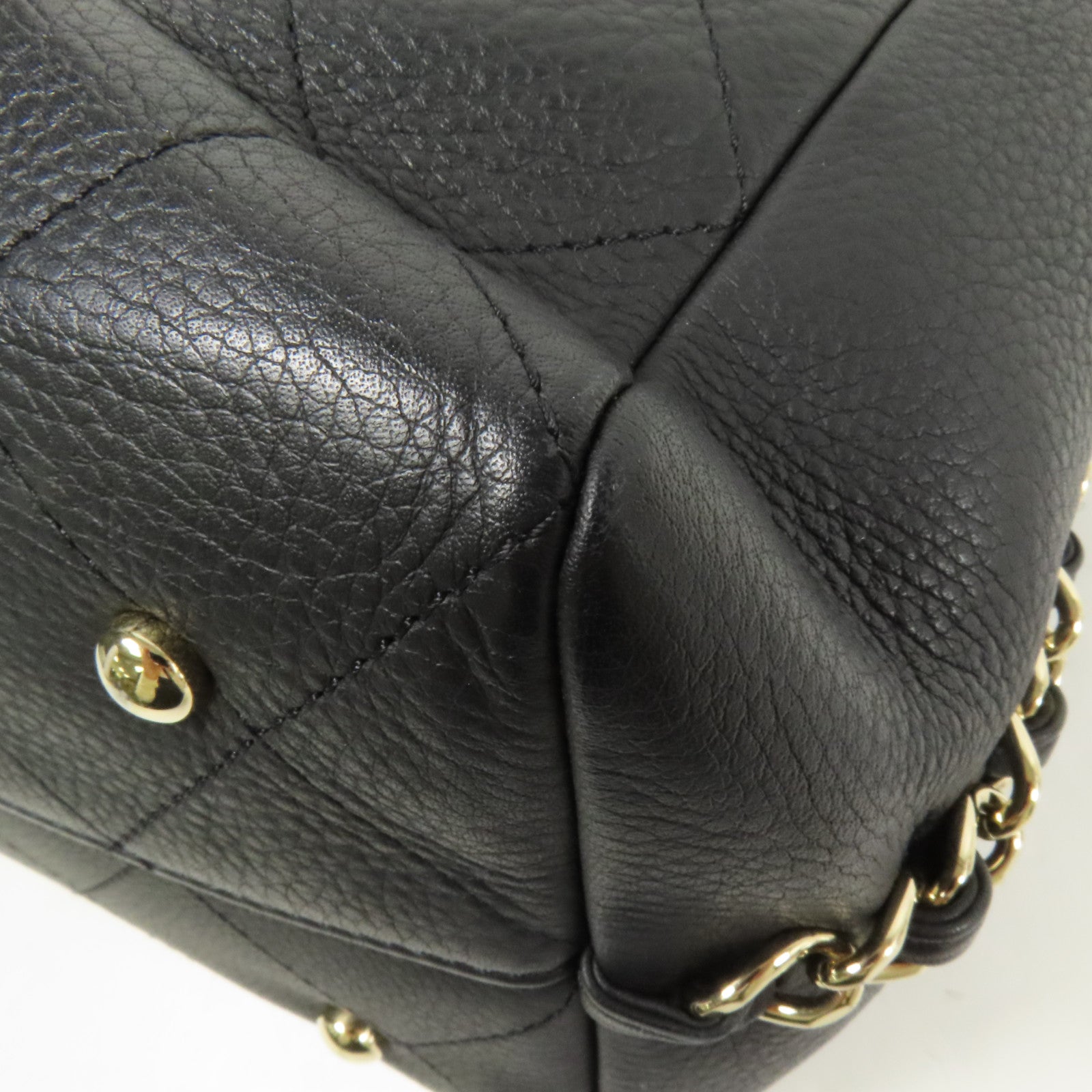 CHANEL 牛皮皮革Tote Bag金扣手挽肩背兩用袋