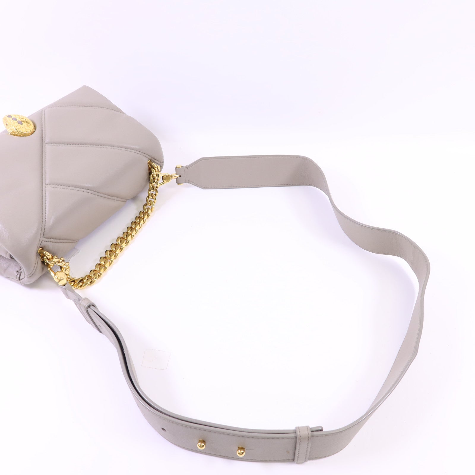 BVLGARI 牛皮皮革2 Way Shoulder Bag金扣手挽肩背兩用袋