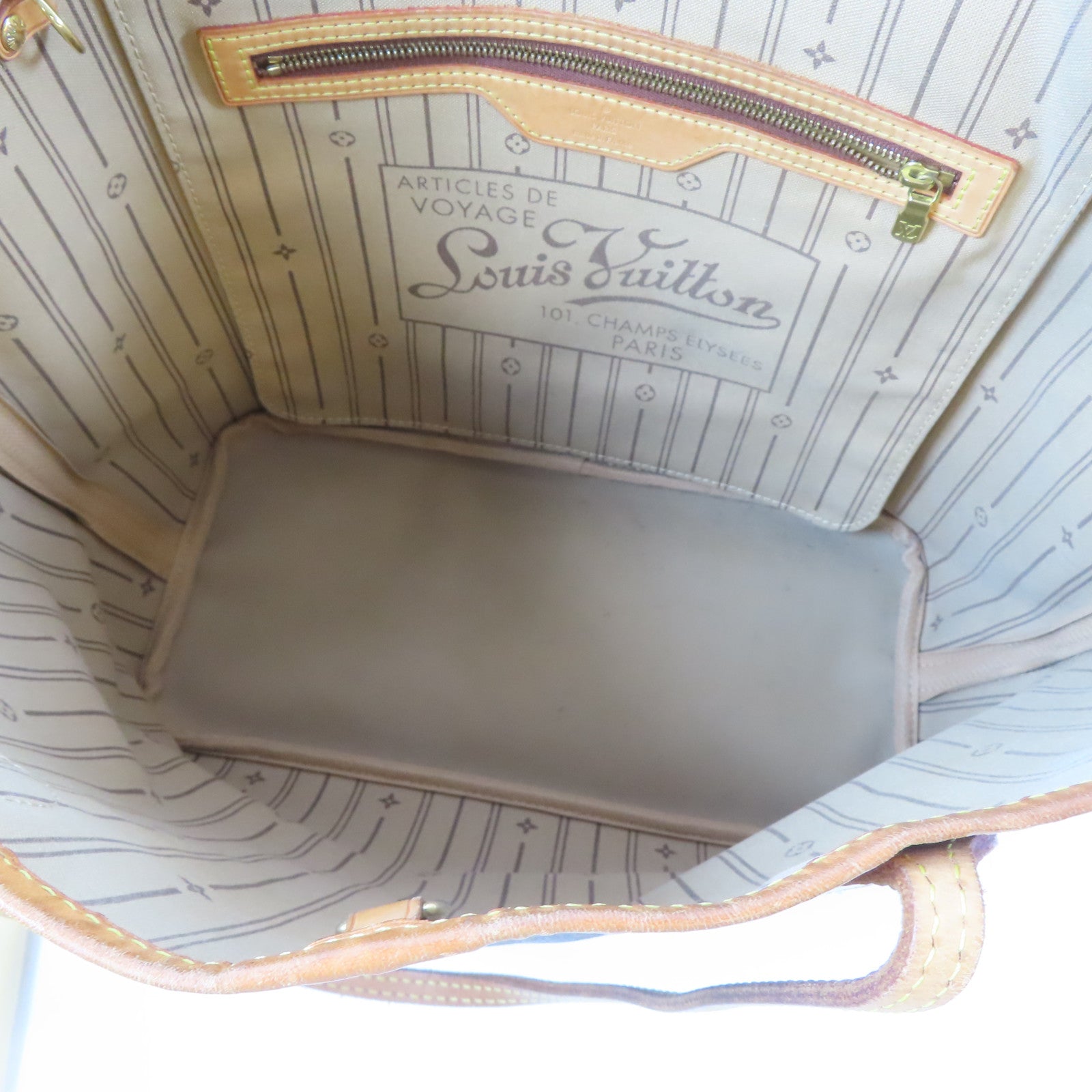 LOUIS VUITTON Monogram Neverfull MM金扣肩背袋/手挽袋啡色